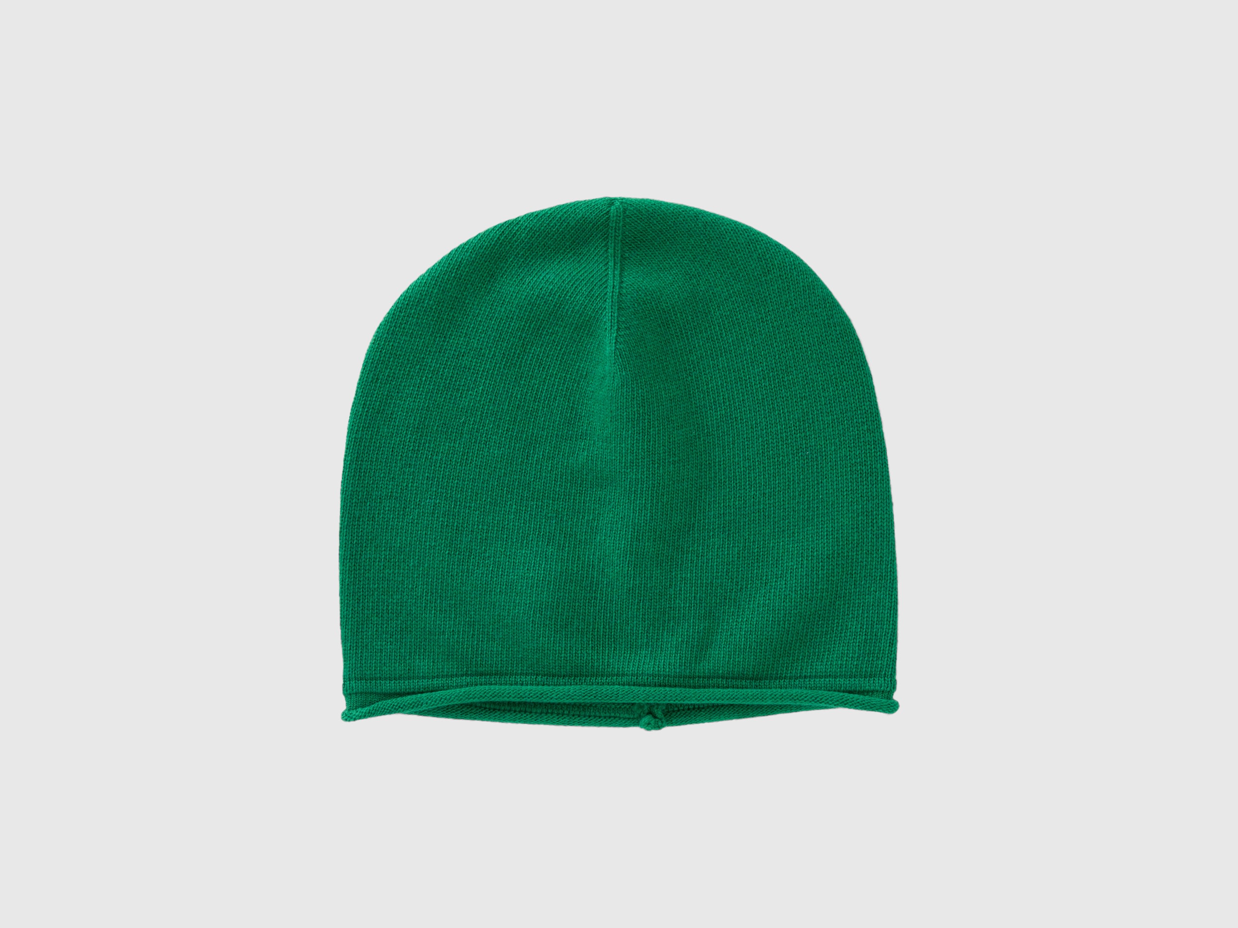 Benetton, Forest Green Cashmere Blend Hat, size OS, Green, Women