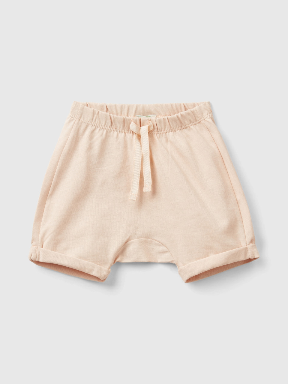 Benetton, Shorts With Patch On The Back, Peach, Kids