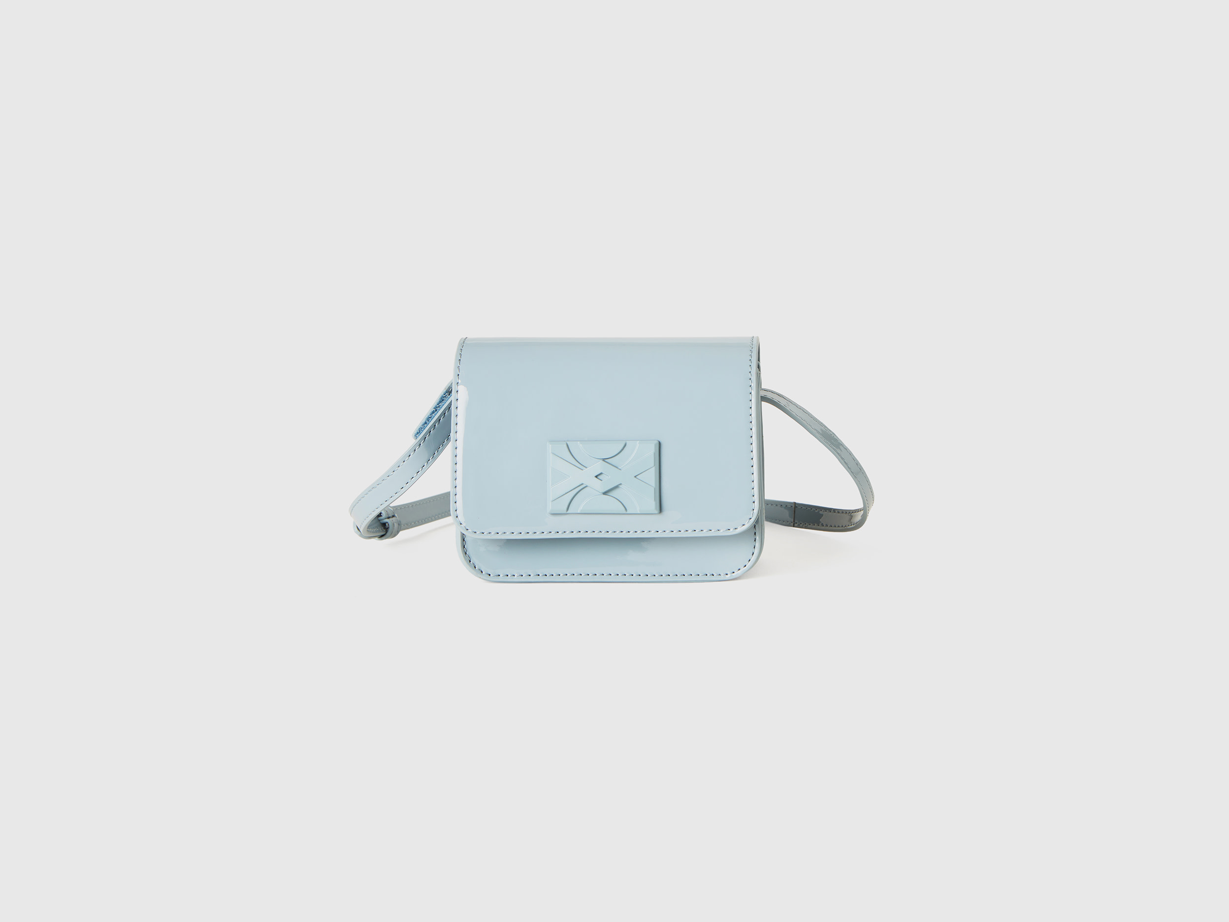 Benetton, Be Bag Mini Celeste Lucido, Celeste, Bambini