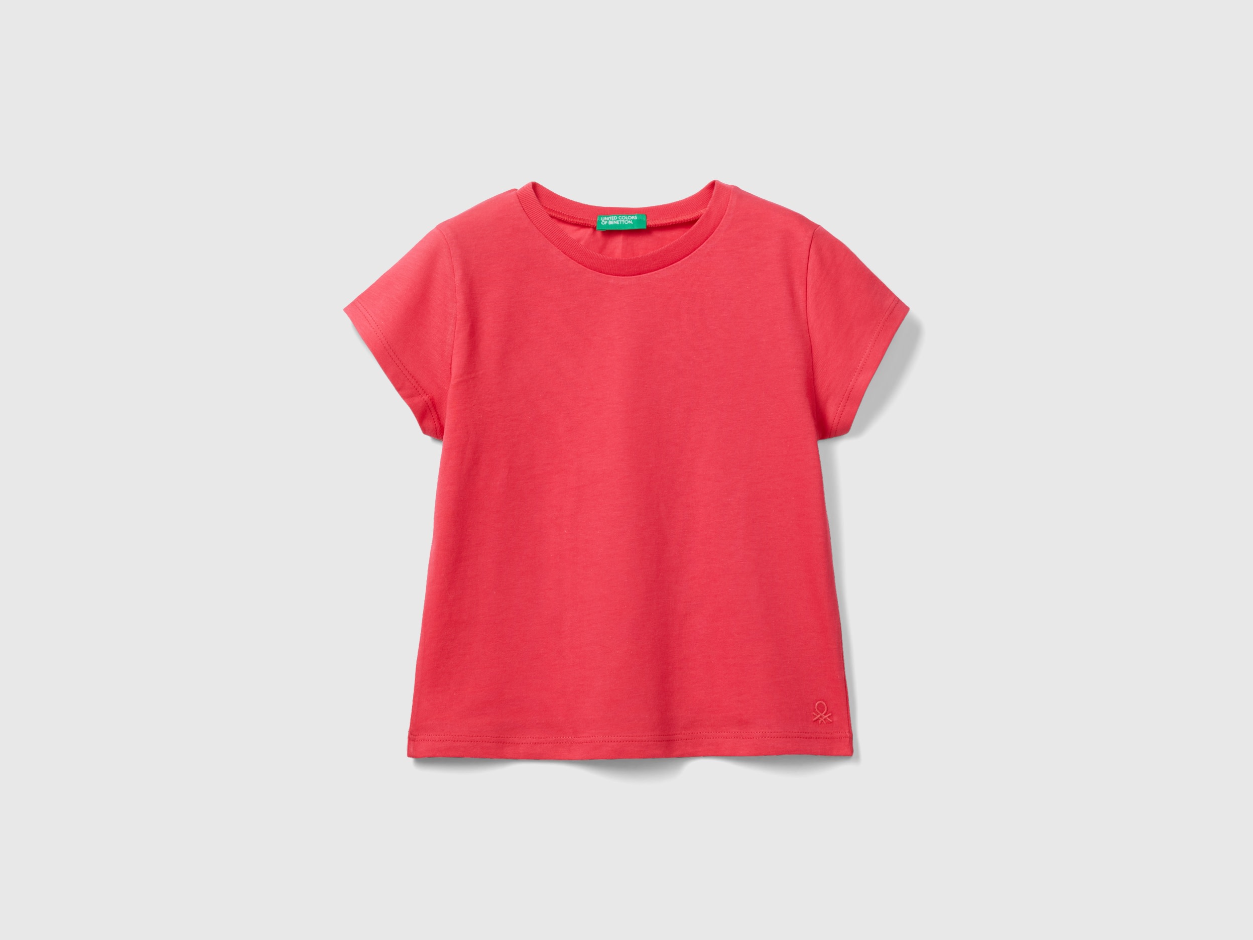 Benetton, 100% Organic Cotton T-shirt, size 2-3, Fuchsia, Kids