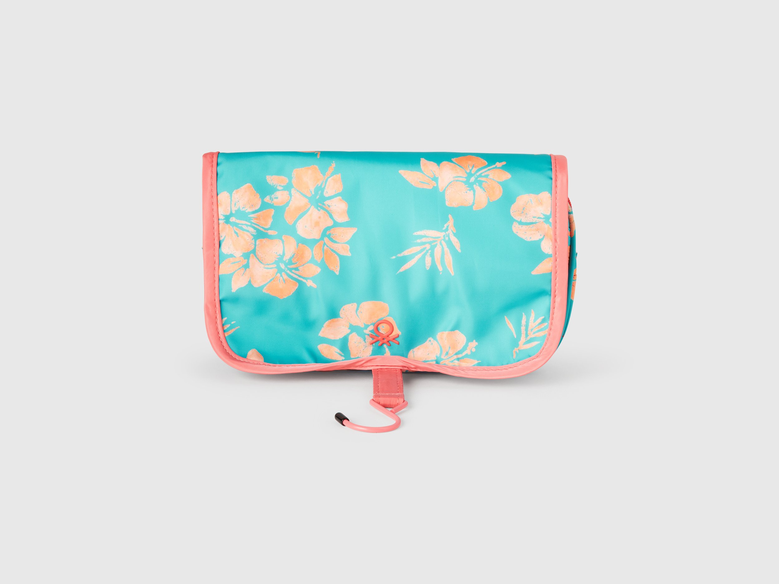 Benetton, Floral Beauty Case, size OS, Aqua, Women