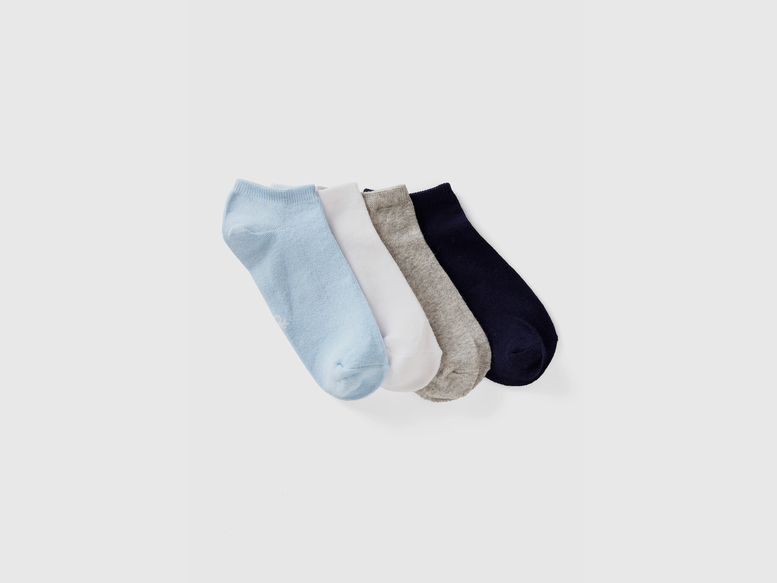 Benetton, Set Di Calzini Cortissimi, Multicolore, Bambini