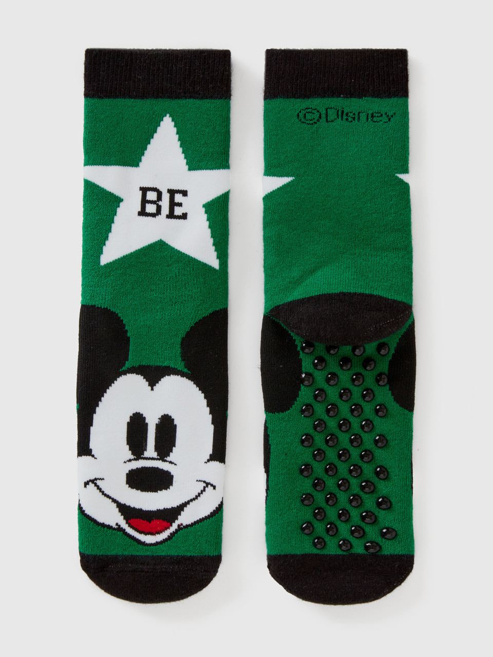 Benetton, Mickey Mouse Non-slip Socks, Green, Kids