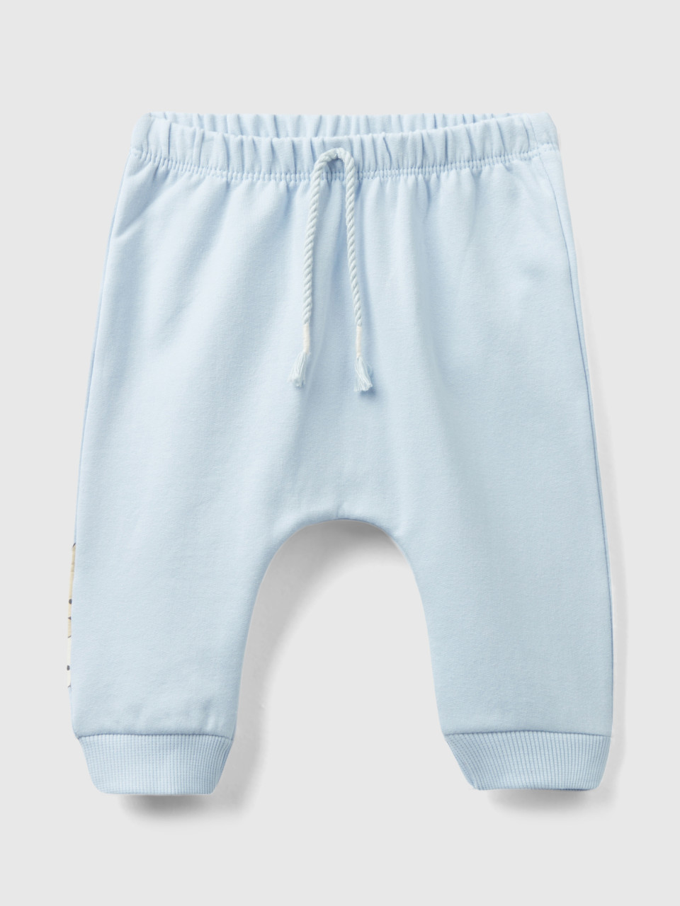 Benetton, Pantalon En Molleton Chaud À Petite Poche, Bleu Ciel, Enfants