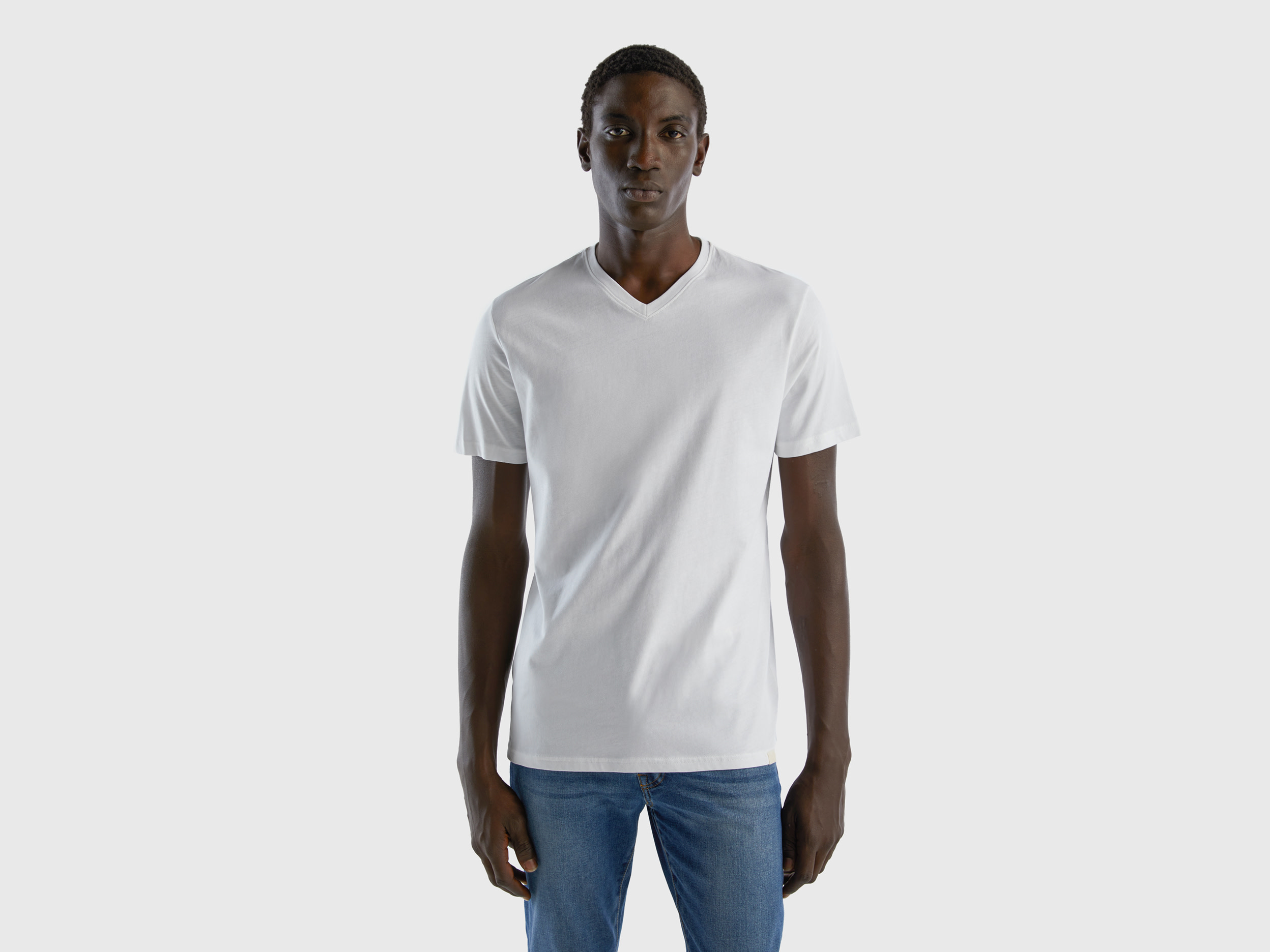 Benetton, T-shirt In Long Fiber Cotton, size S, White, Men