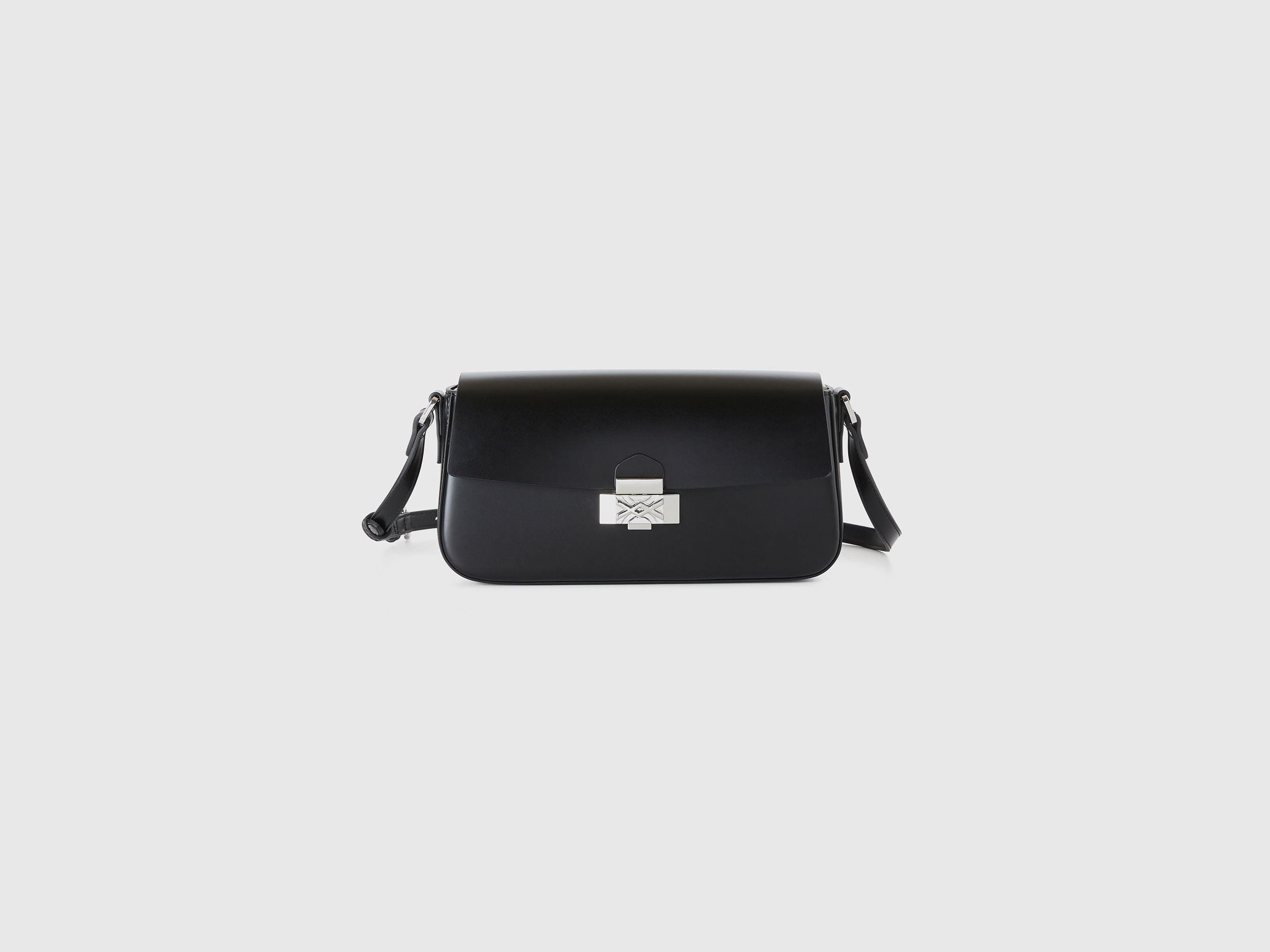 Benetton, Baguette Bag In Imitation Leather, size OS, Black, Women