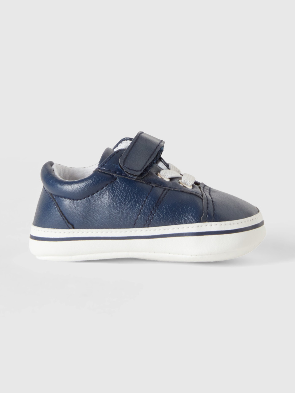 Benetton, First Step Shoes With Laces, Dark Blue, Kids