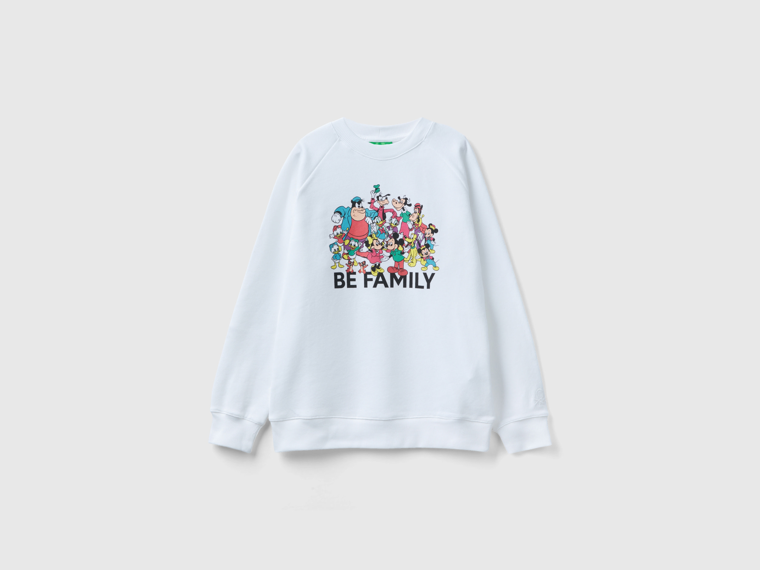 Benetton, White Sweatshirt With Disney Print, size XL, White, Kids
