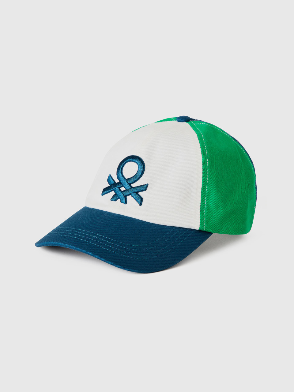 Benetton, Baseballmütze Mit Logo, Blau, male