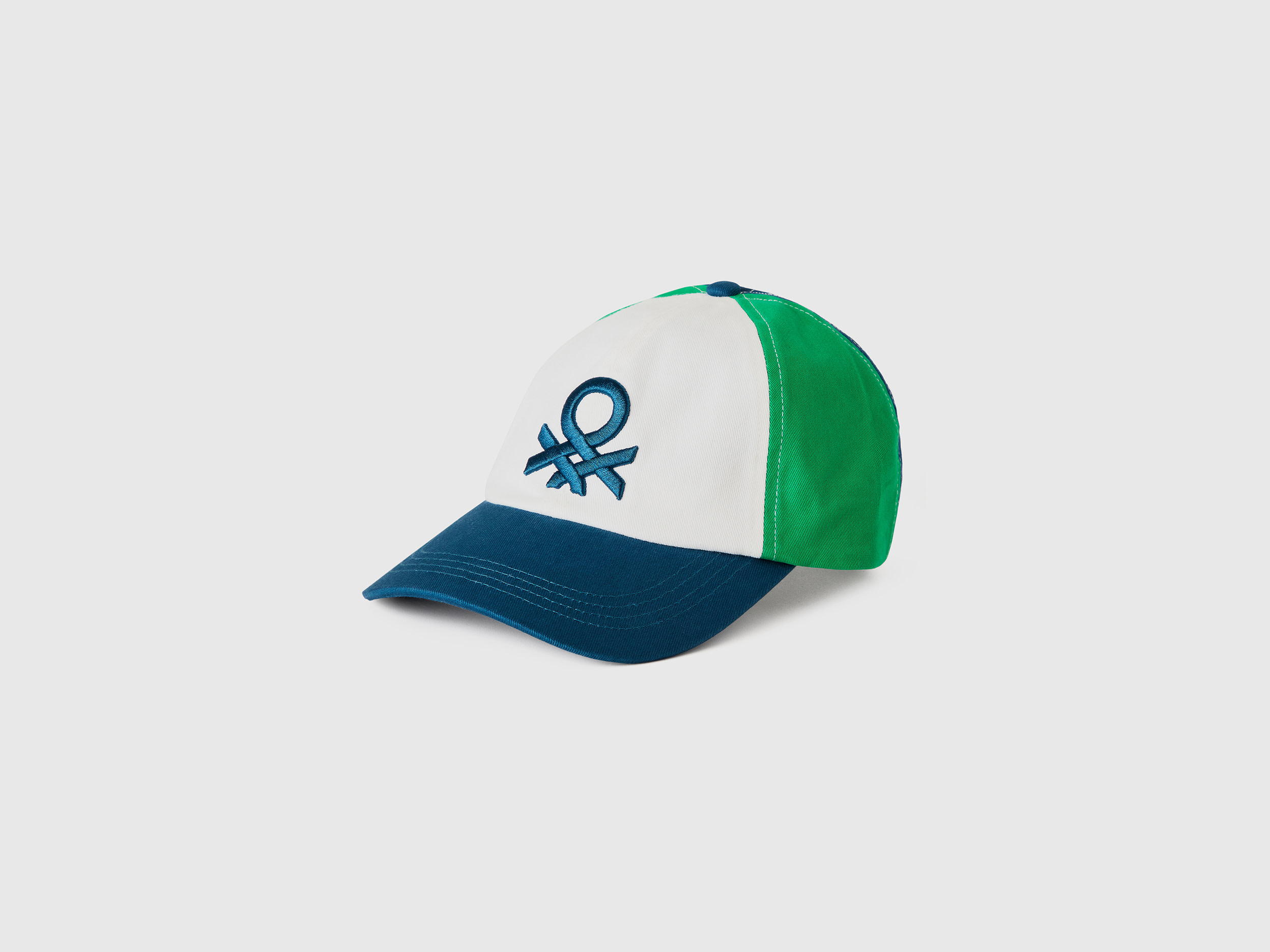 Benetton, Cappellino Baseball Con Logo, Blu, Bambini