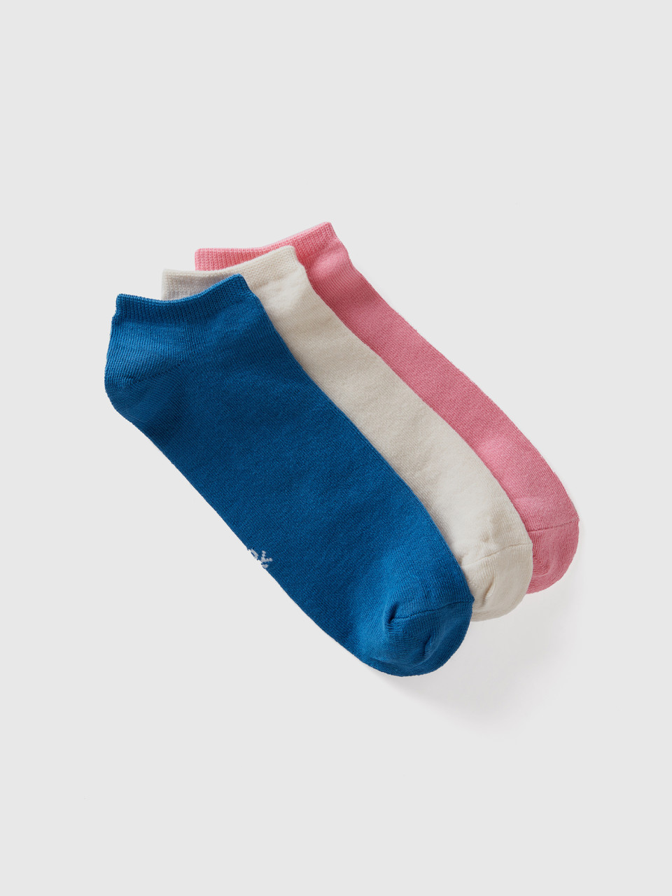 Benetton, Set Of Very Short Socks, Multi-color, Women