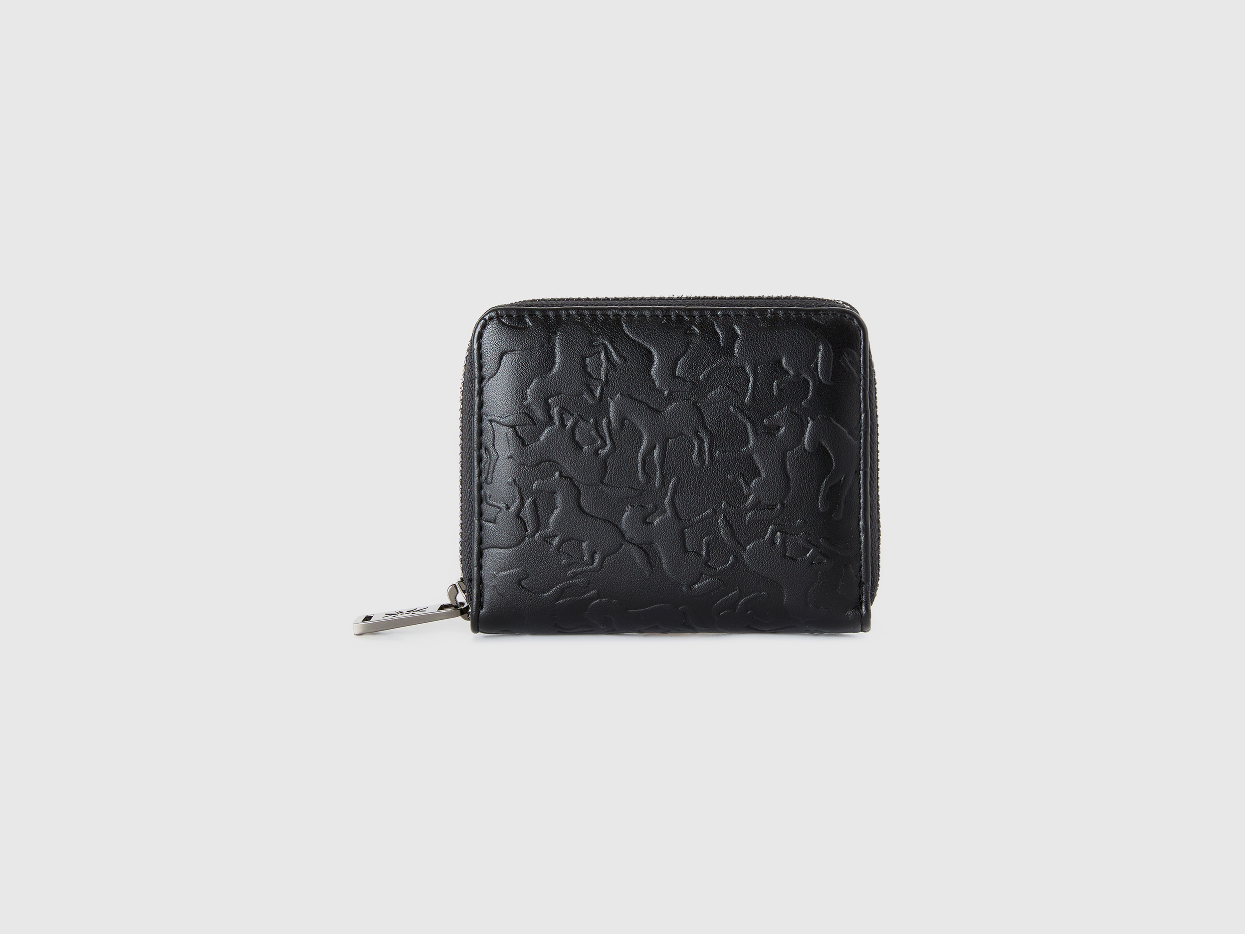 Benetton, Small Wallet With Horse Print, size OS, Black, Women