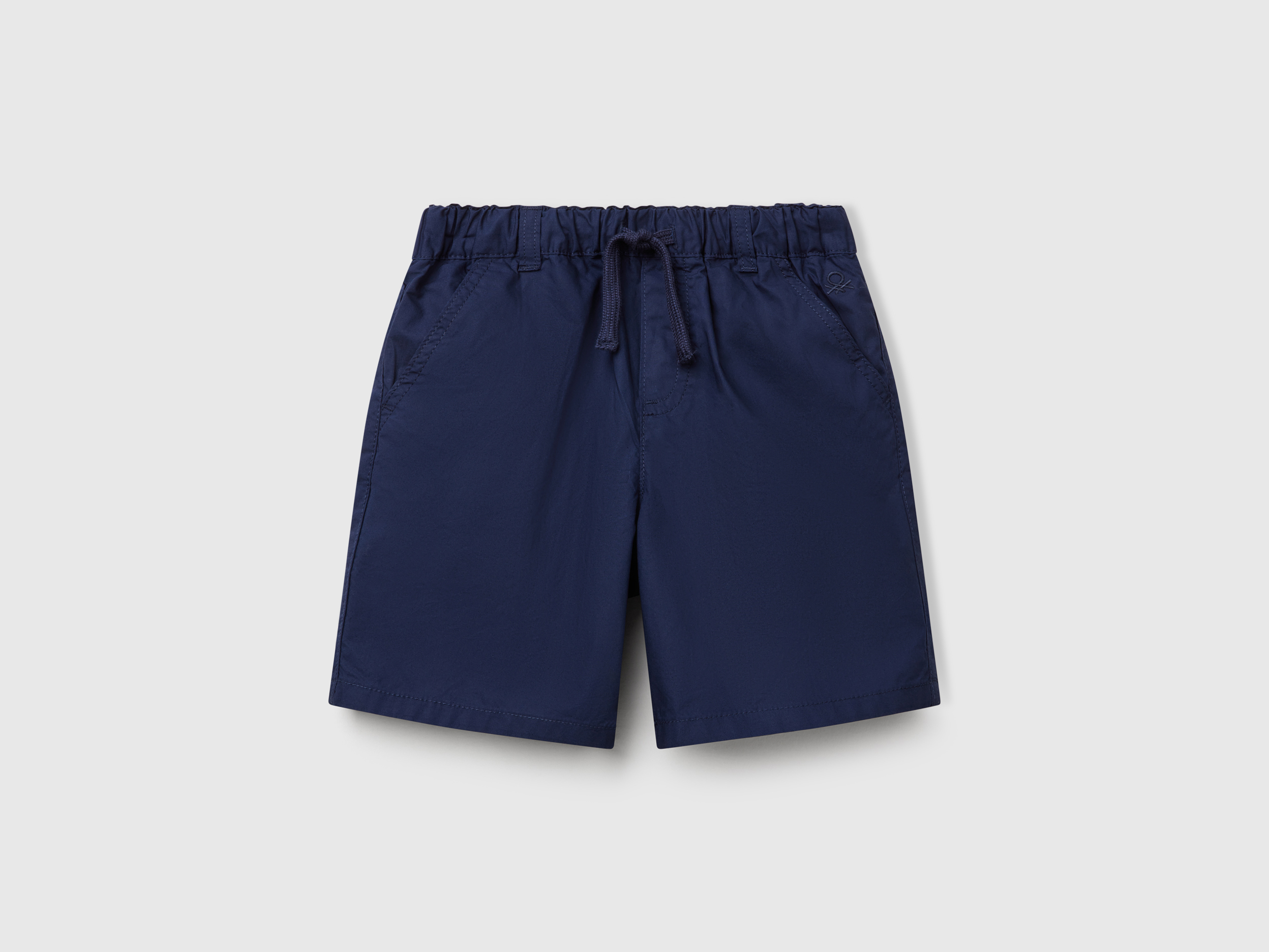 Benetton, Short 100% Coton Avec Cordon De Serrage, taille 12-18, Bleu Foncé, Enfants - United Colors of Benetton - Modalova