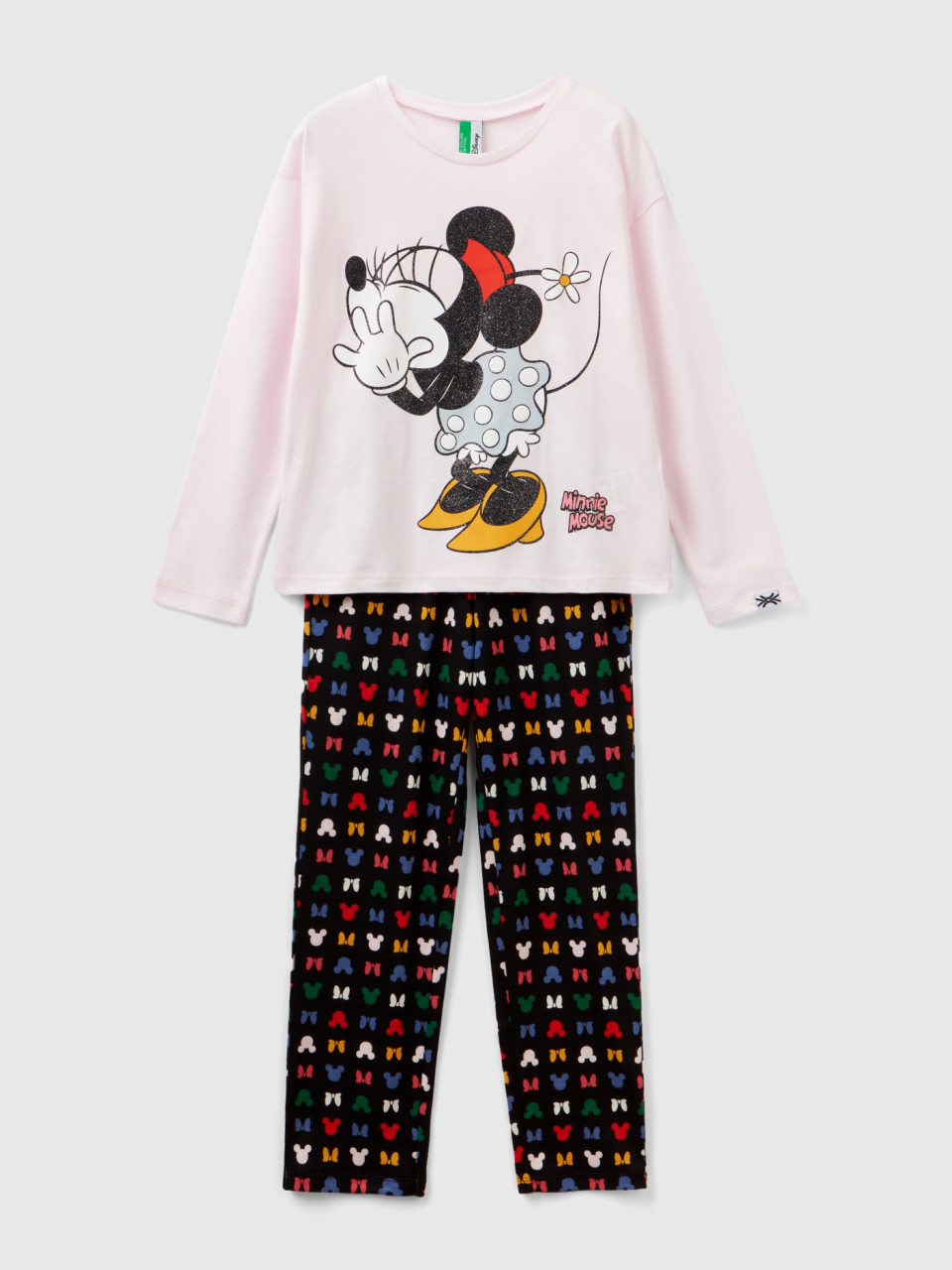 Benetton, Pyjama Minnie Avec Glitters, Multicolore, Enfants