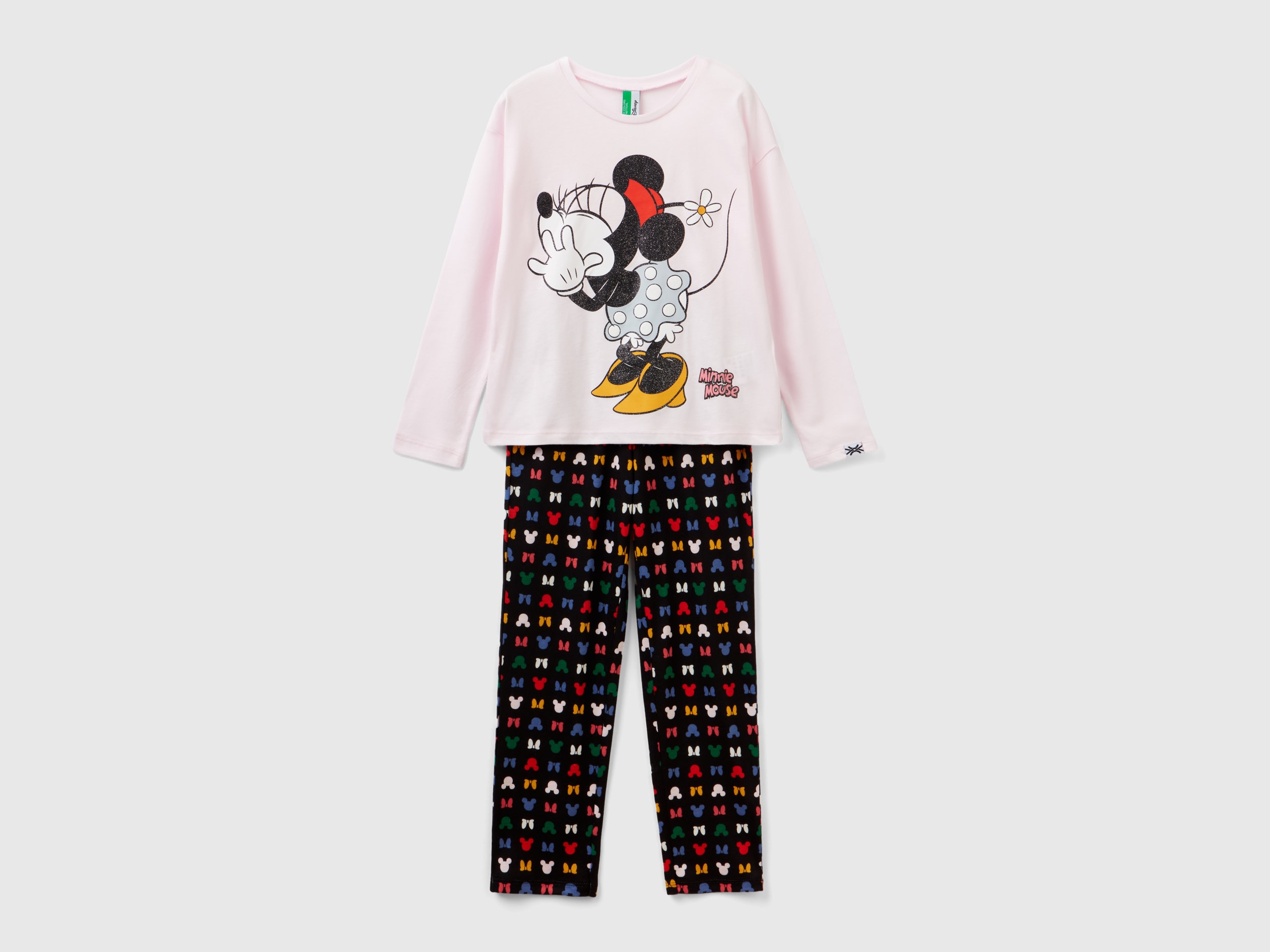 Benetton, Minnie Pyjamas With Glitter, size 18-24, Multi-color, Kids