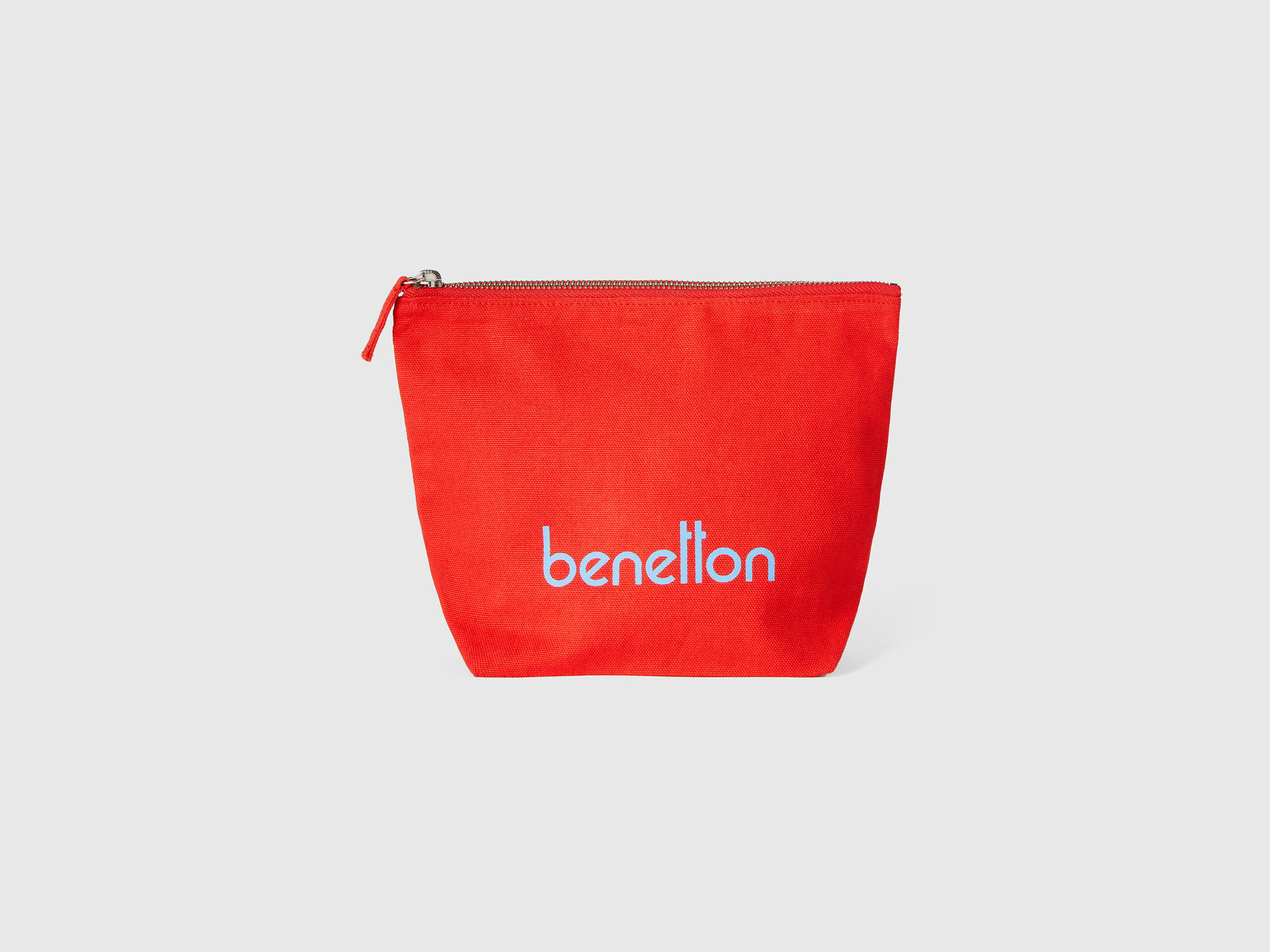 Benetton, Red Clutch In Pure Cotton, size OS, Red, Women