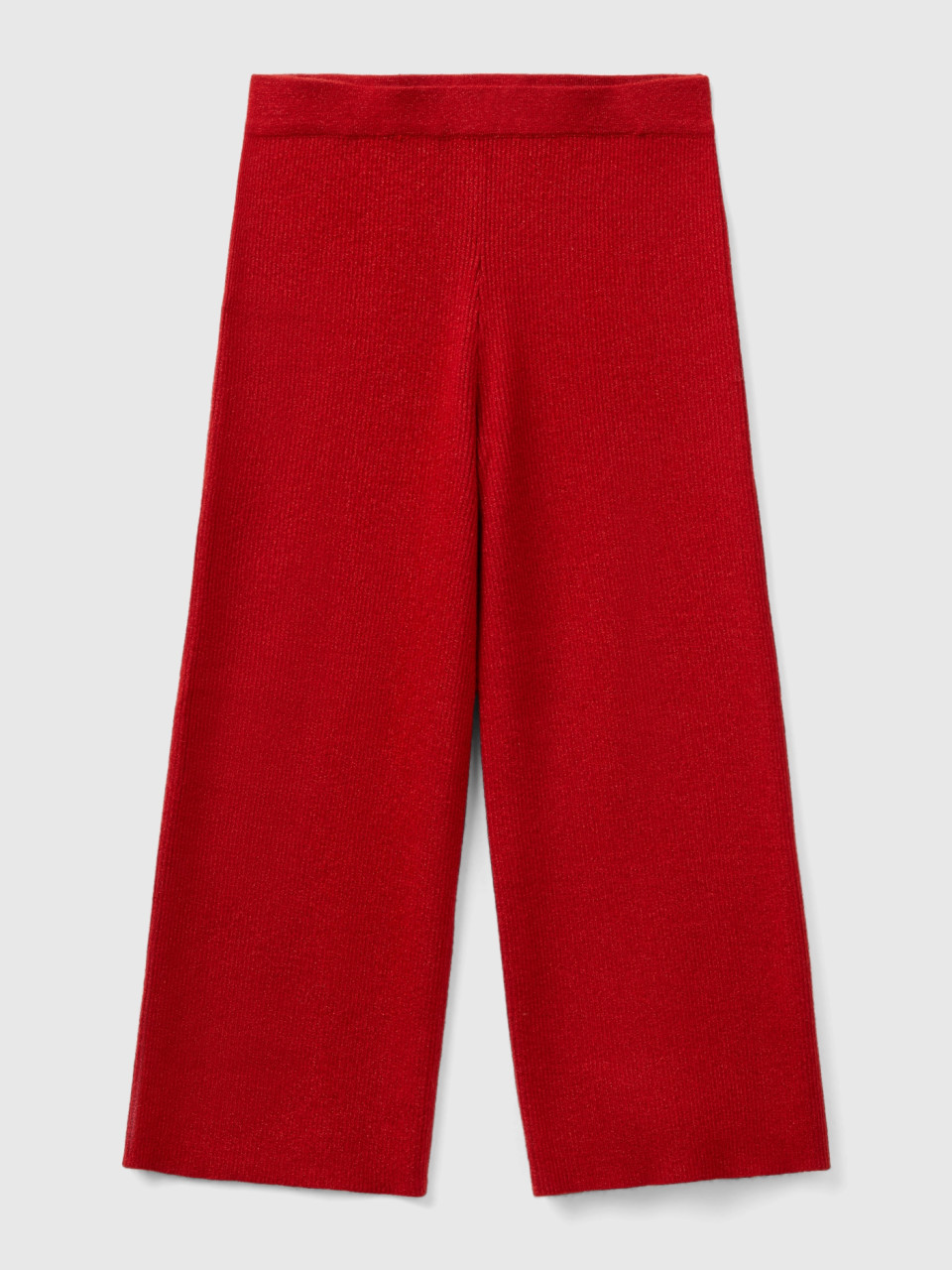 Benetton, Knit Pants With Lurex, Red, Kids