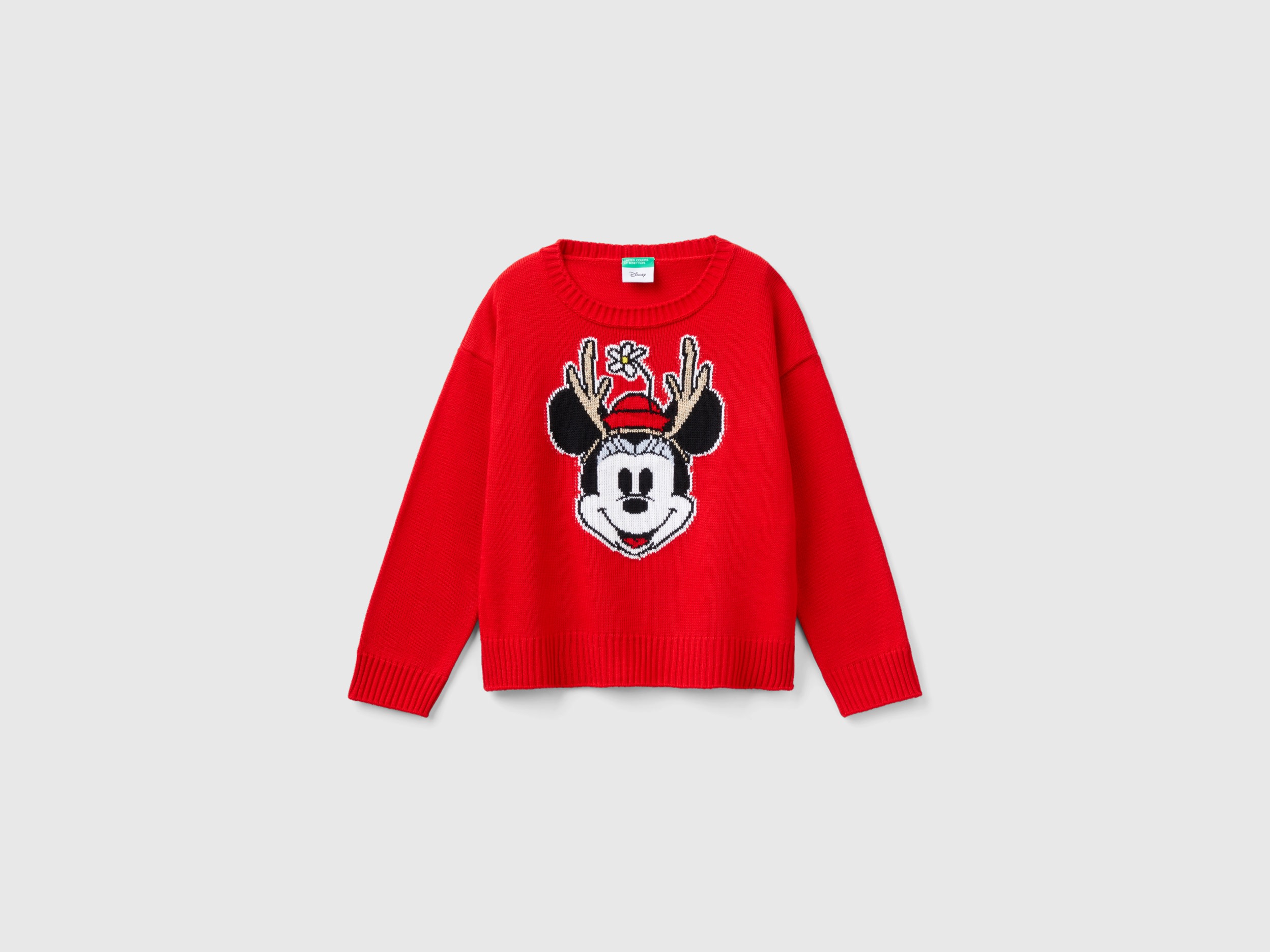 Benetton, Mickey Mouse Christmas Shirt, size 3XL, Red, Kids