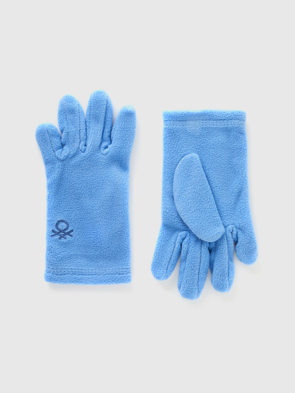 Benetton, Fleece-handschuhe, Blau, male