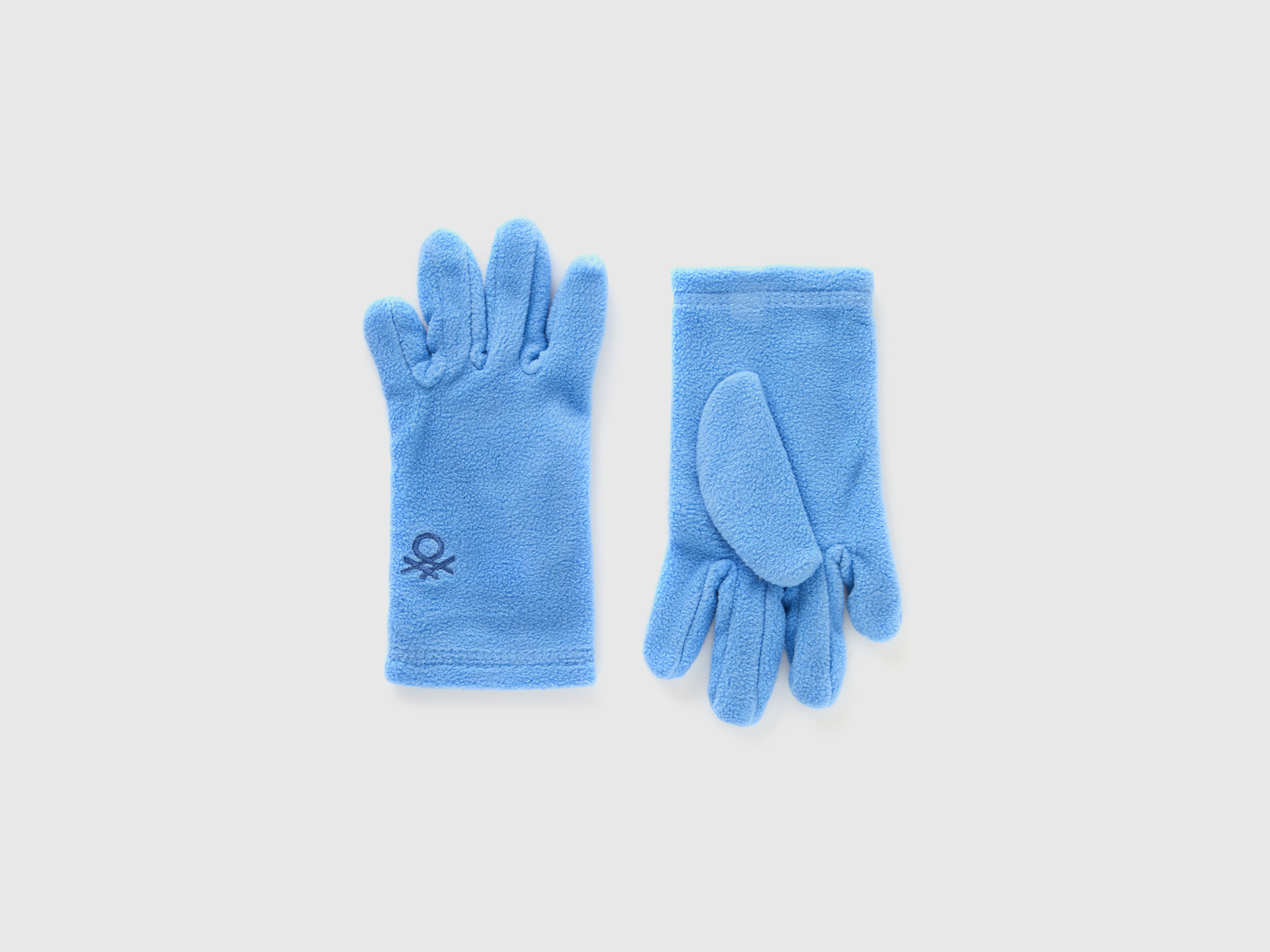 Benetton, Fleece Gloves, size M-L, Blue, Kids