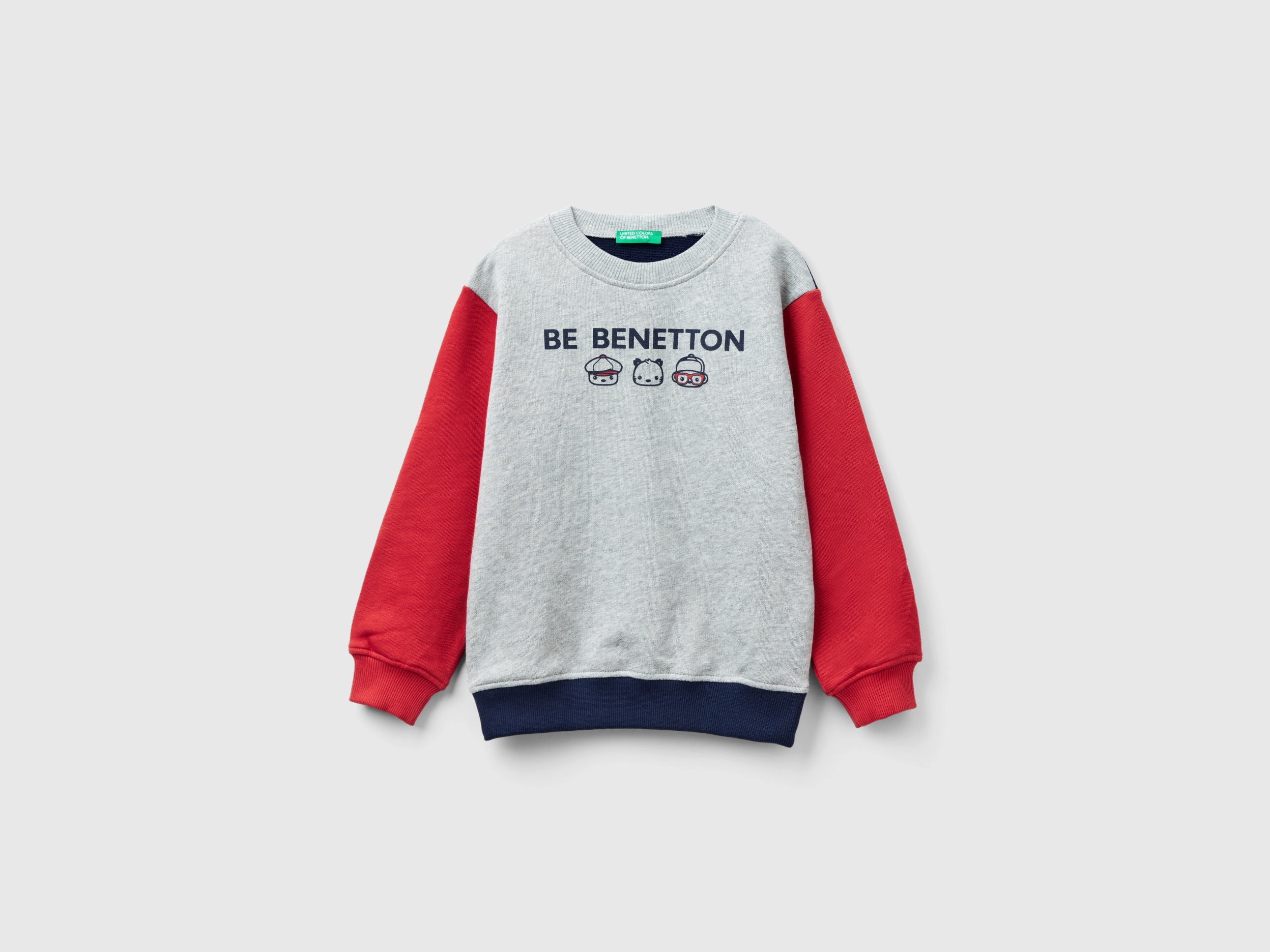 Benetton, Sweatshirt In 100% Organic Cotton, size 2-3, Multi-color, Kids
