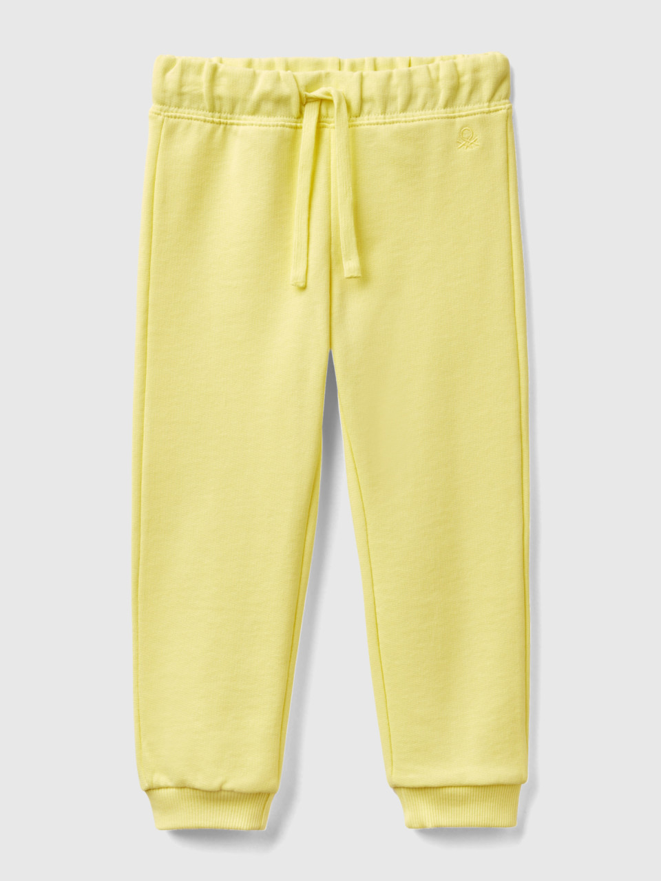 Benetton, Sweatpants In Organic Cotton, Yellow, Kids