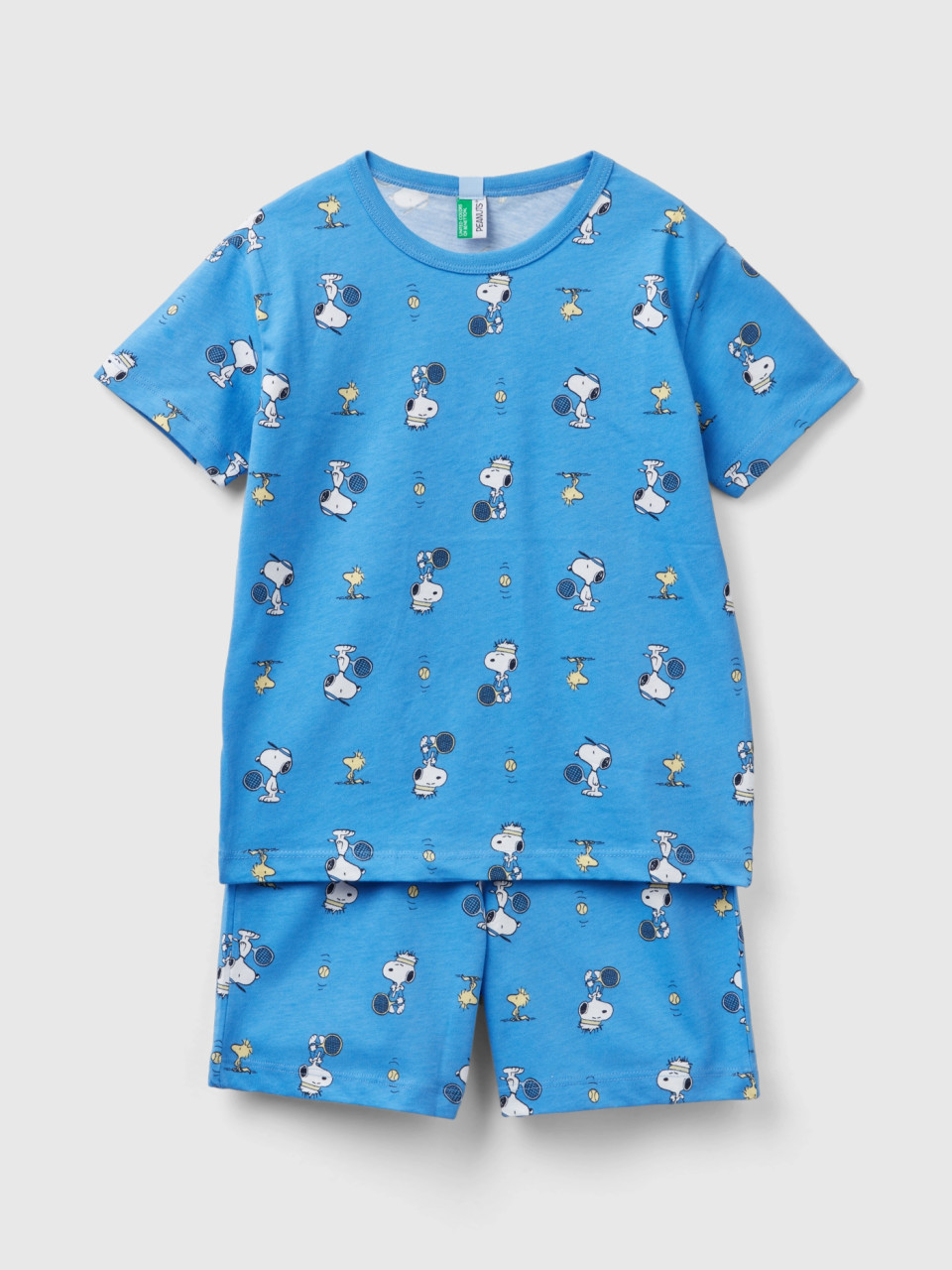 Benetton, Kurzer Pyjama Snoopy ©peanuts, Azurblau, male