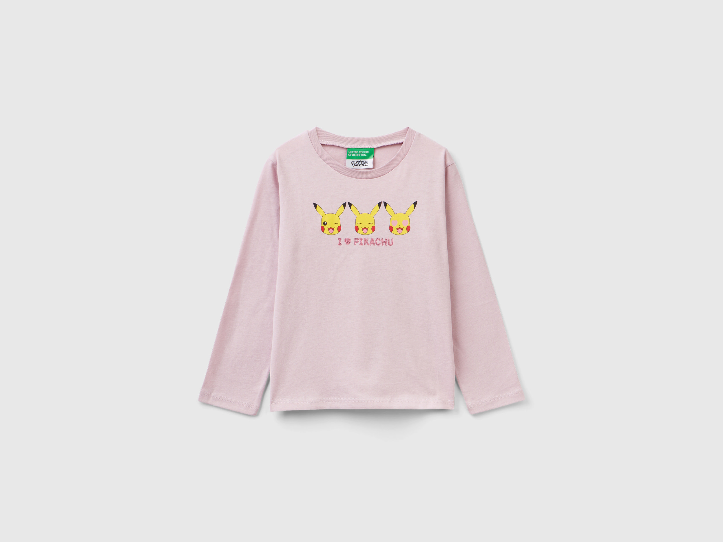 Benetton, Pokemon T-shirt In Warm Cotton, size 2-3, Pink, Kids