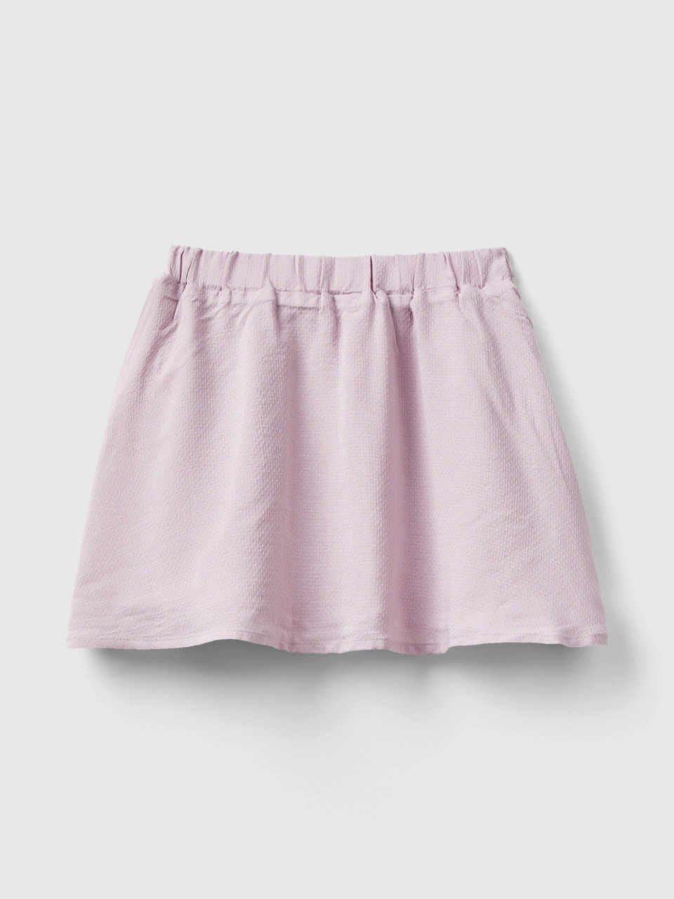 Benetton, Mini Skirt In Viscose Blend With Lurex, Pink, Kids