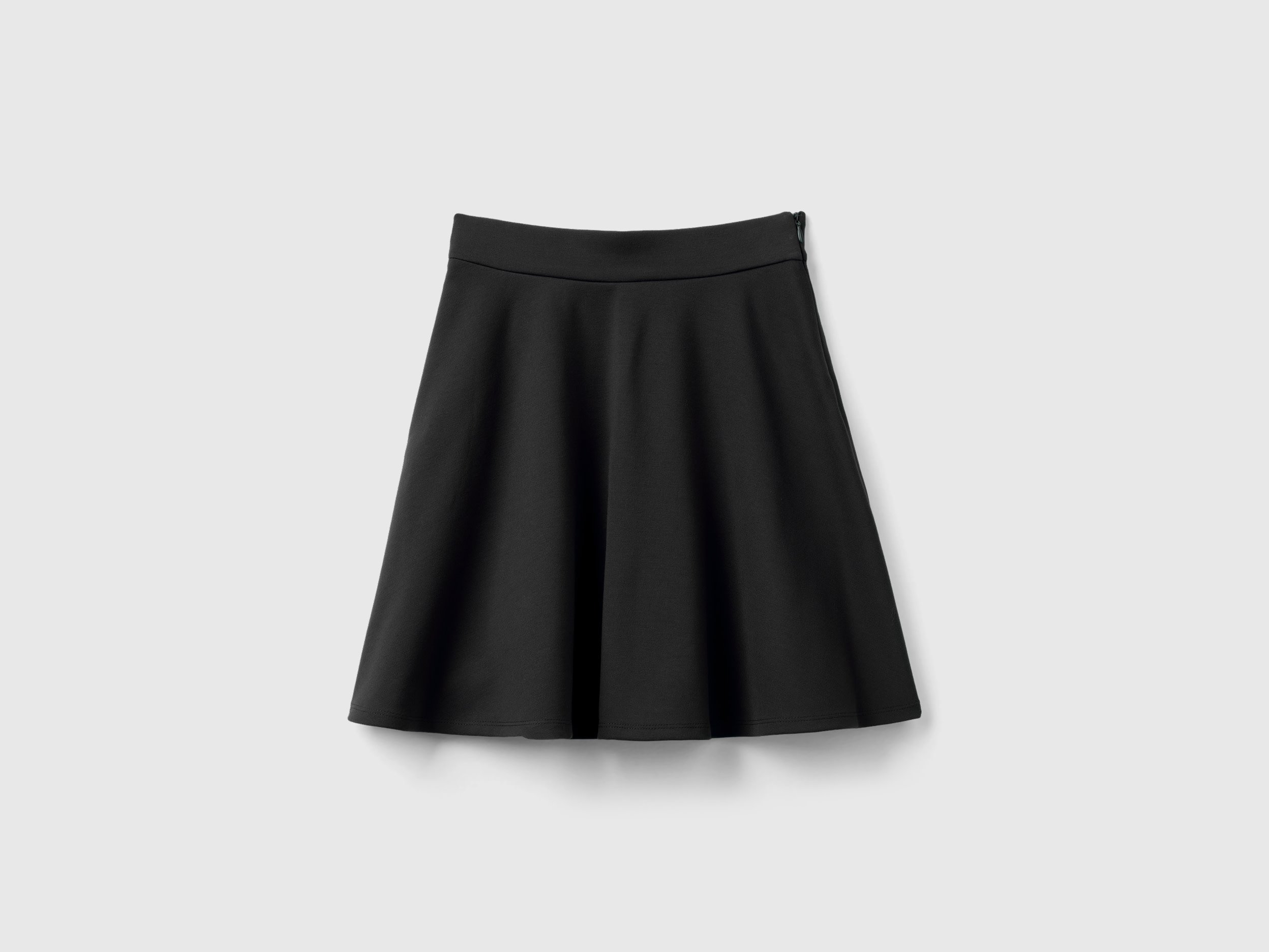 Benetton, Pleated Skirt In Viscose Blend, Size M, Black, Kids