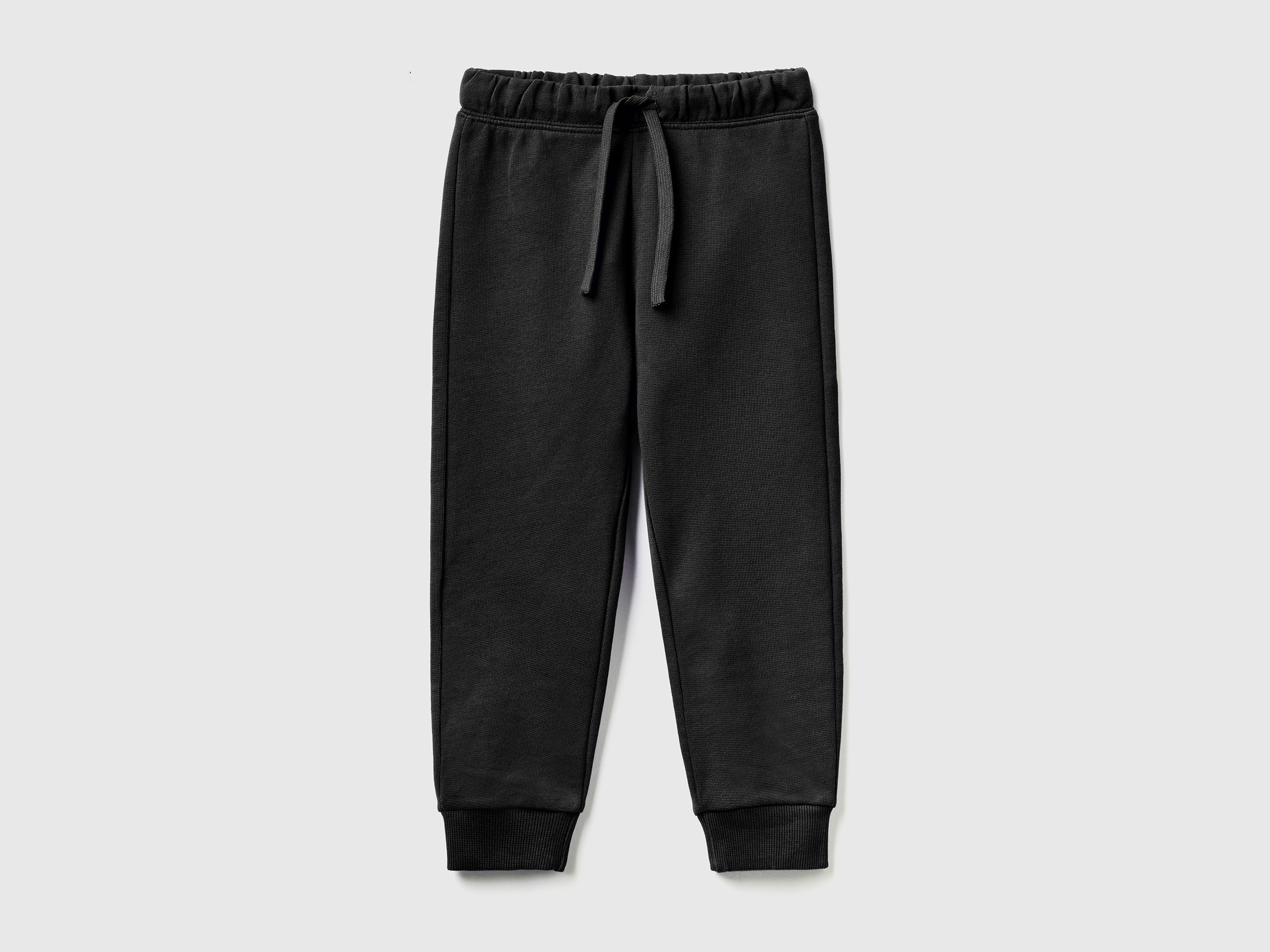 Benetton, Joggers In Felpa Regular Fit, Nero, Bambini