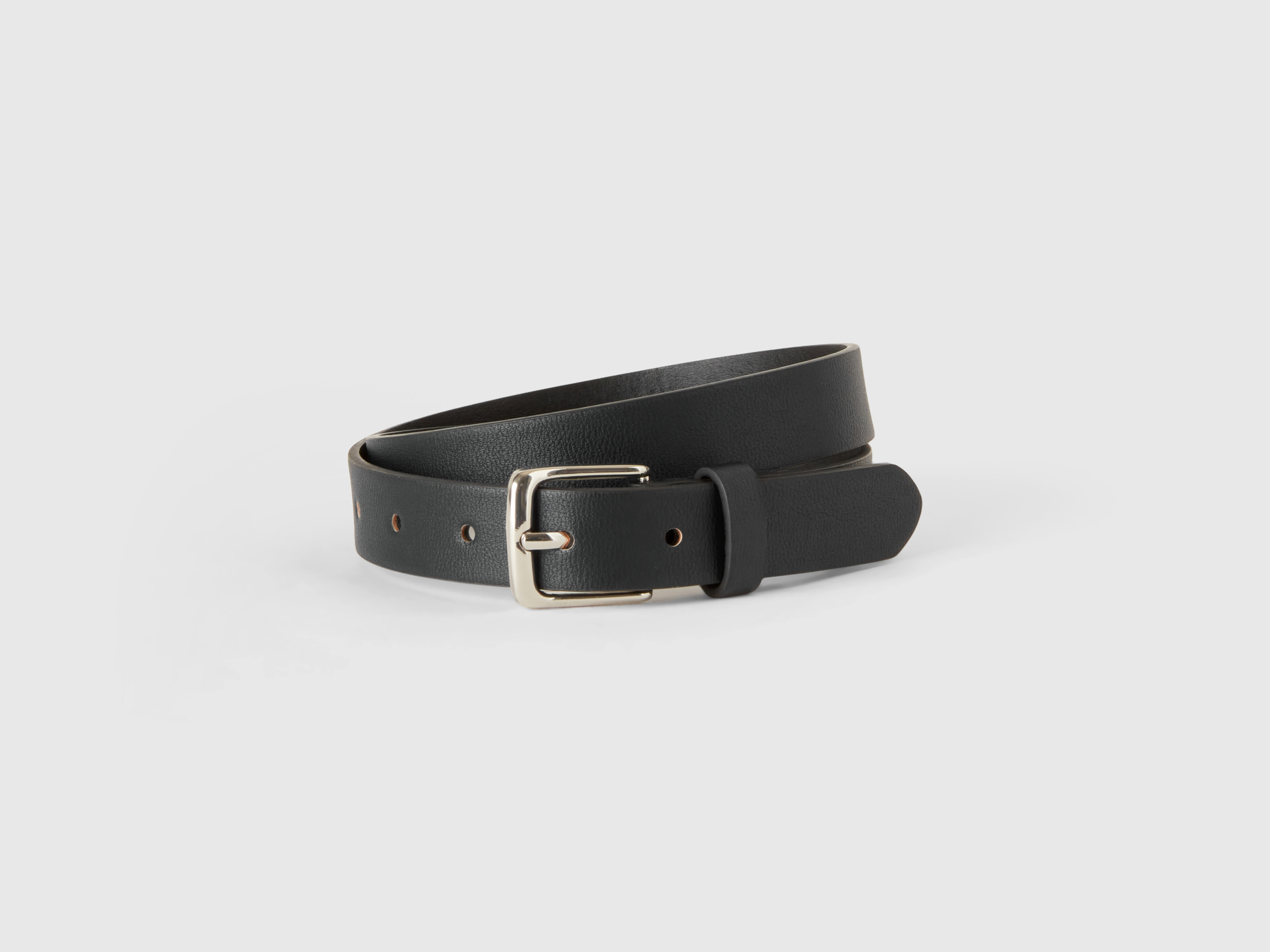 Benetton, Classic Belt With Buckle, size S, Black, Kids