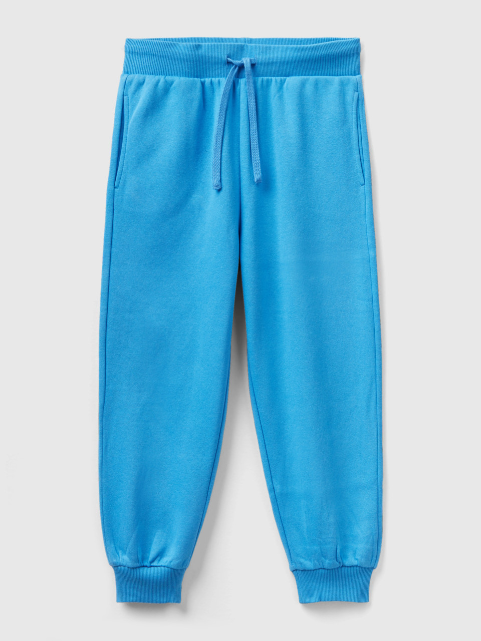 Benetton, Joggers In Recycled Fabric, Light Blue, Kids