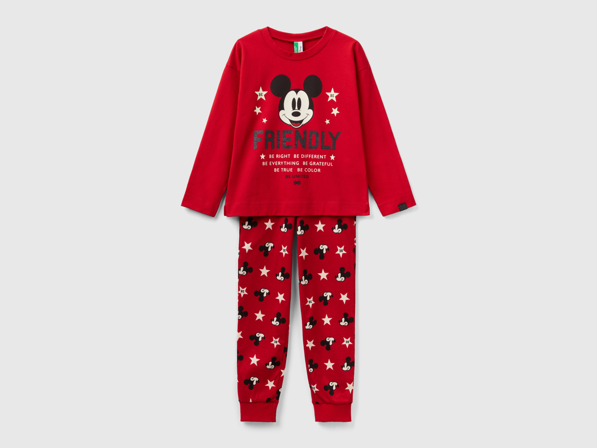 Benetton, Red Mickey Mouse Pyjamas, size 2XL, Red, Kids