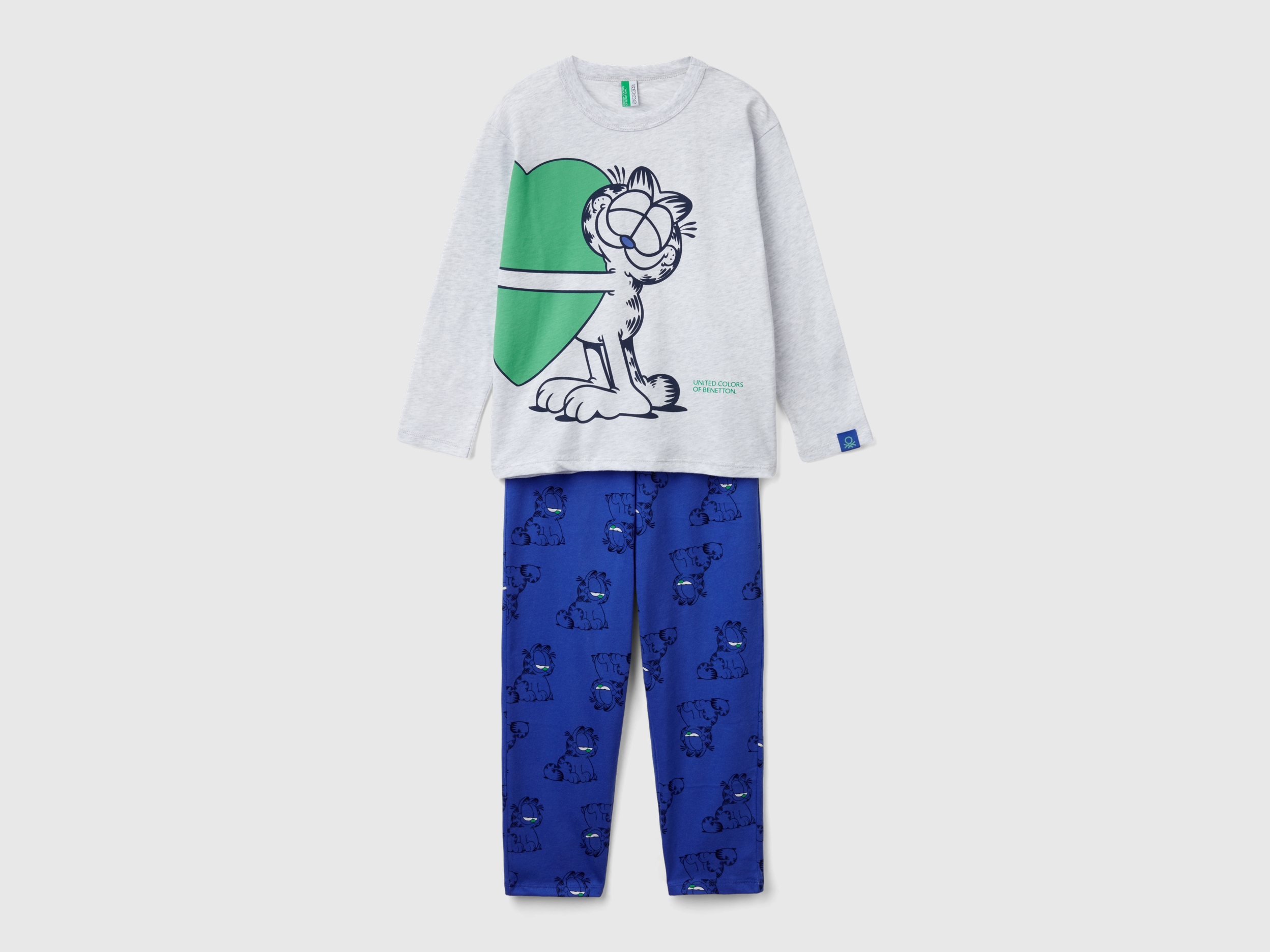 Benetton, Pyjama Garfield ©2024 By Paws, Inc., size XXS, Hellgrau, male