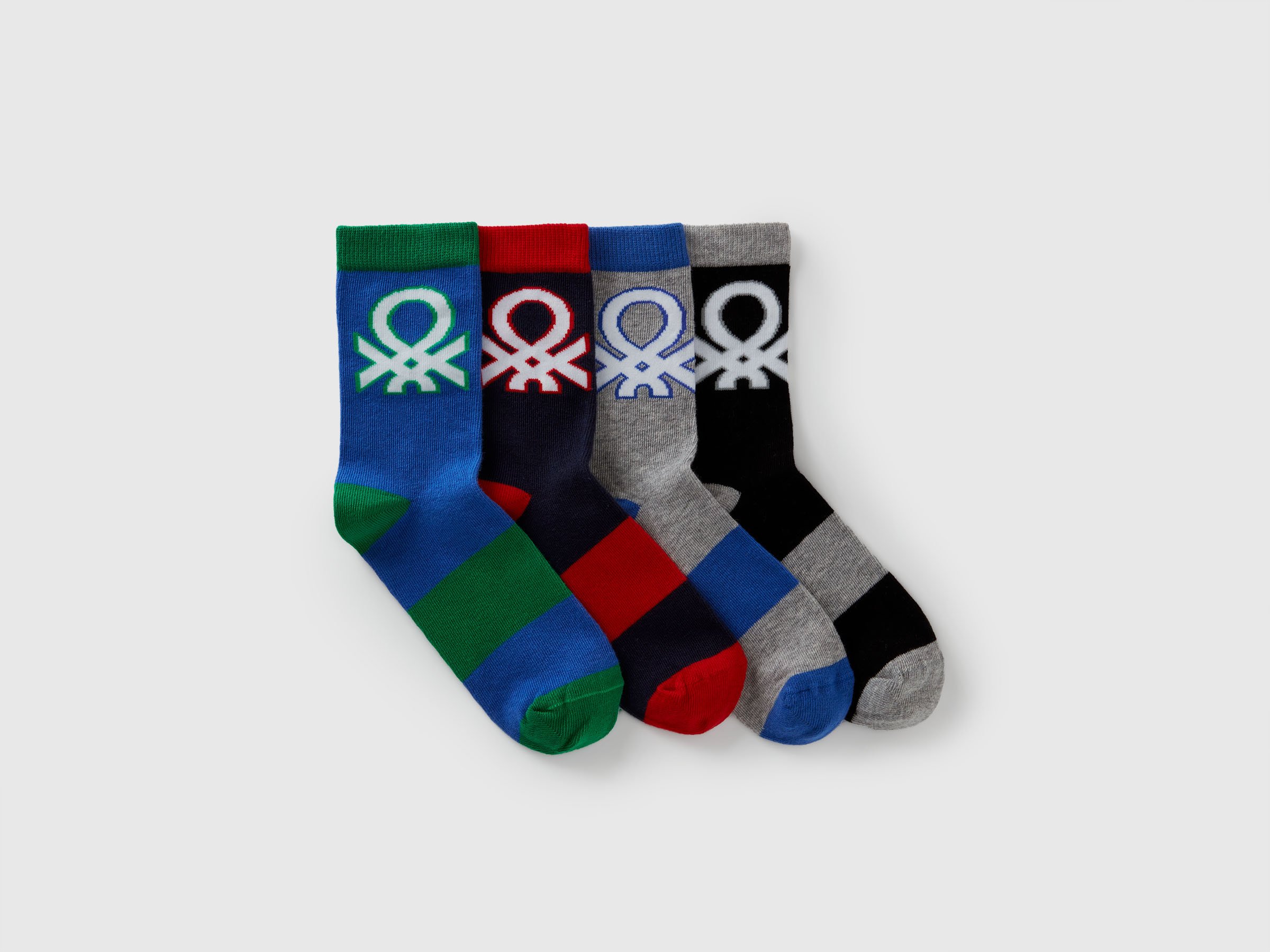 Benetton, Four Pairs Of Patterned Socks, Size: 1-2, Multi-color, Kids