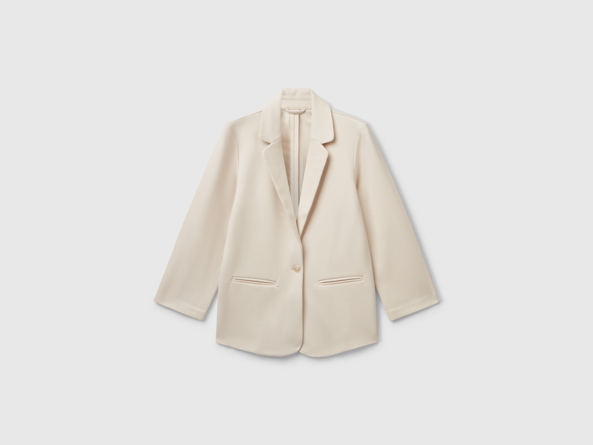 Benetton, Blazer Long Élégant, taille 2XL, Crème, Enfants - United Colors of Benetton - Modalova