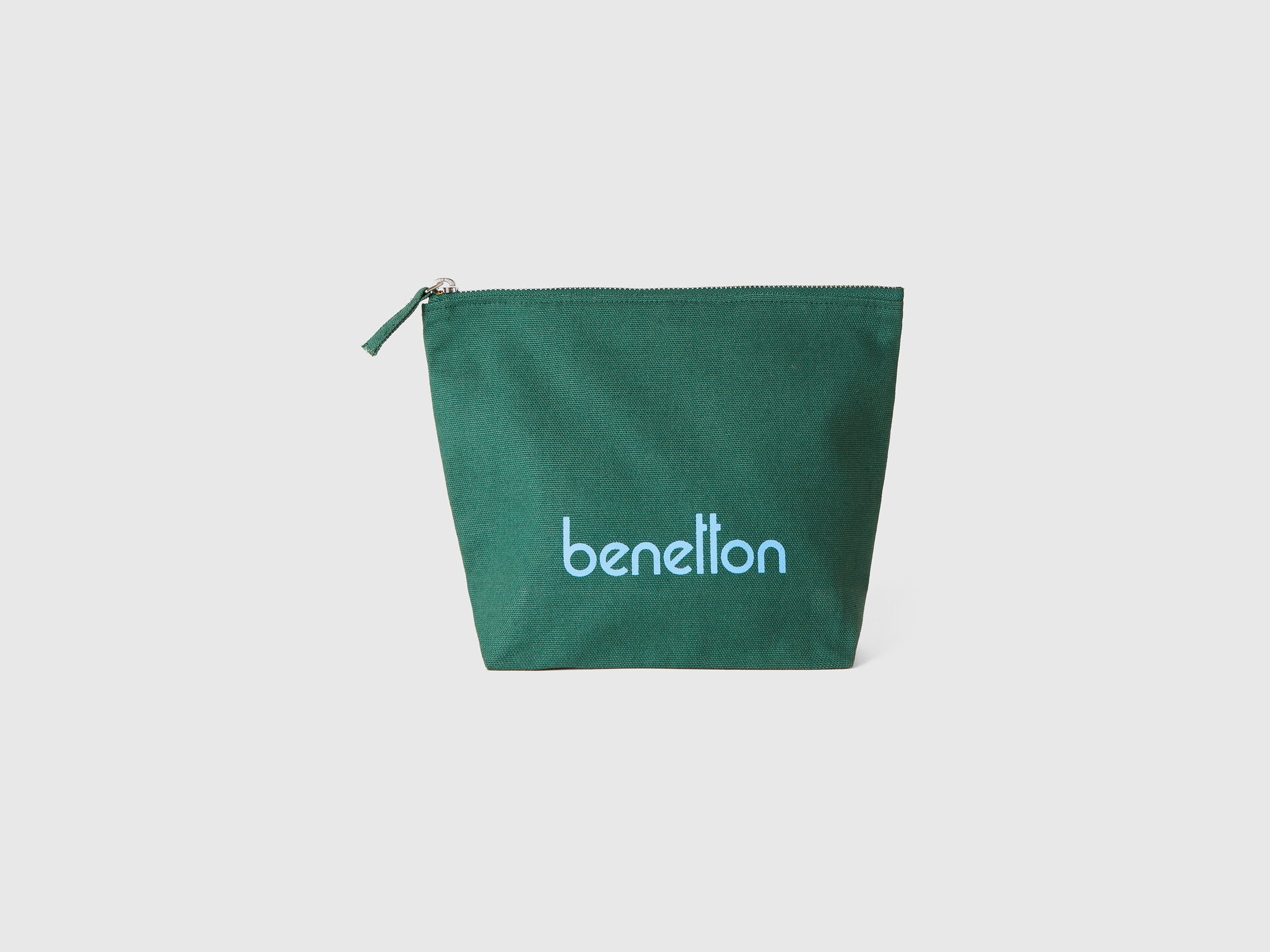 Benetton, Military Green Clutch In Pure Cotton, size OS, Military Green, Women