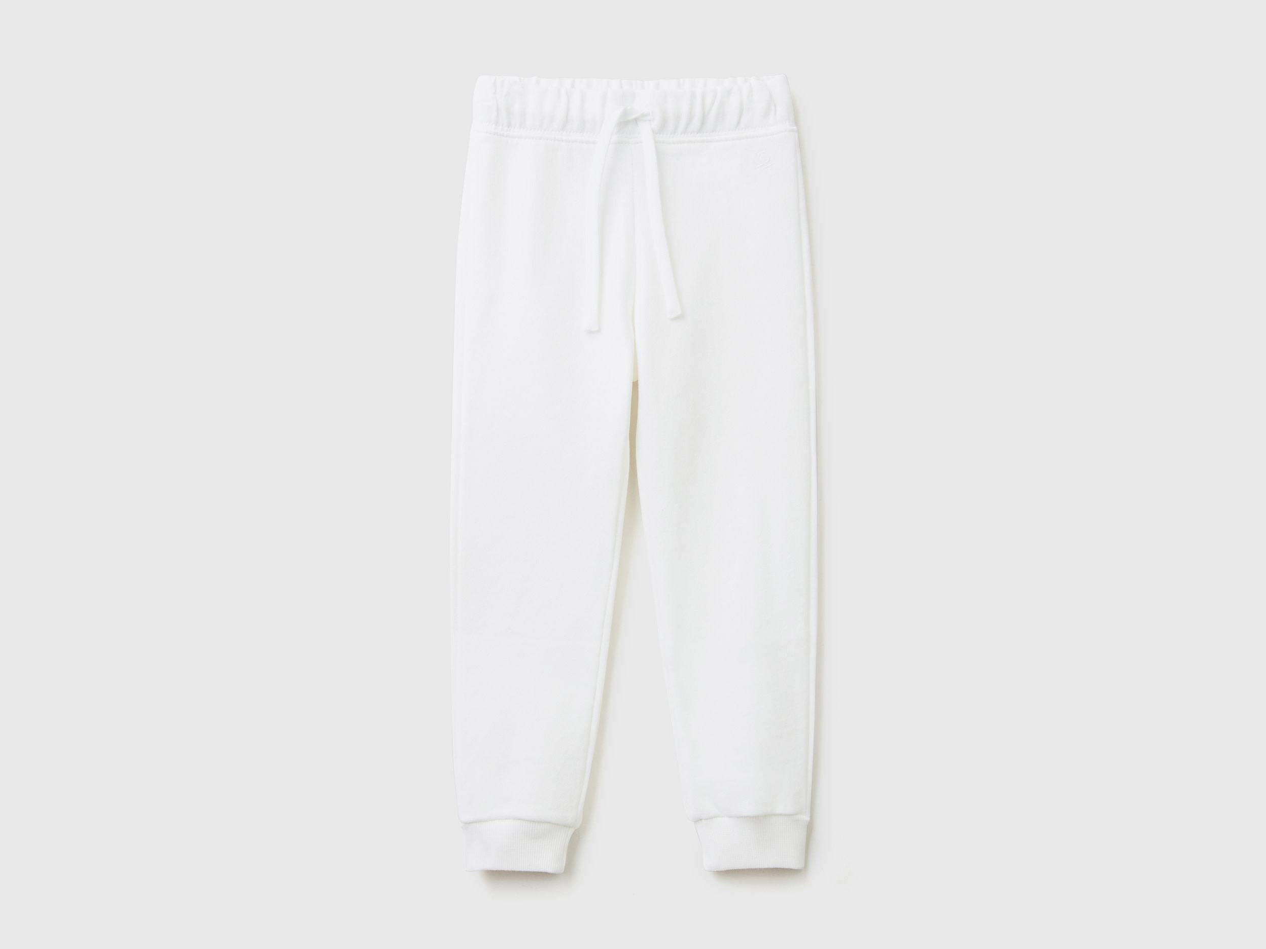 Image of Benetton, Sweatpants In Organic Cotton, size 90, White, Kids