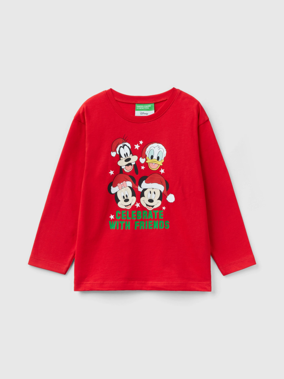 Benetton, ©disney Christmas T-shirt, Red, Kids