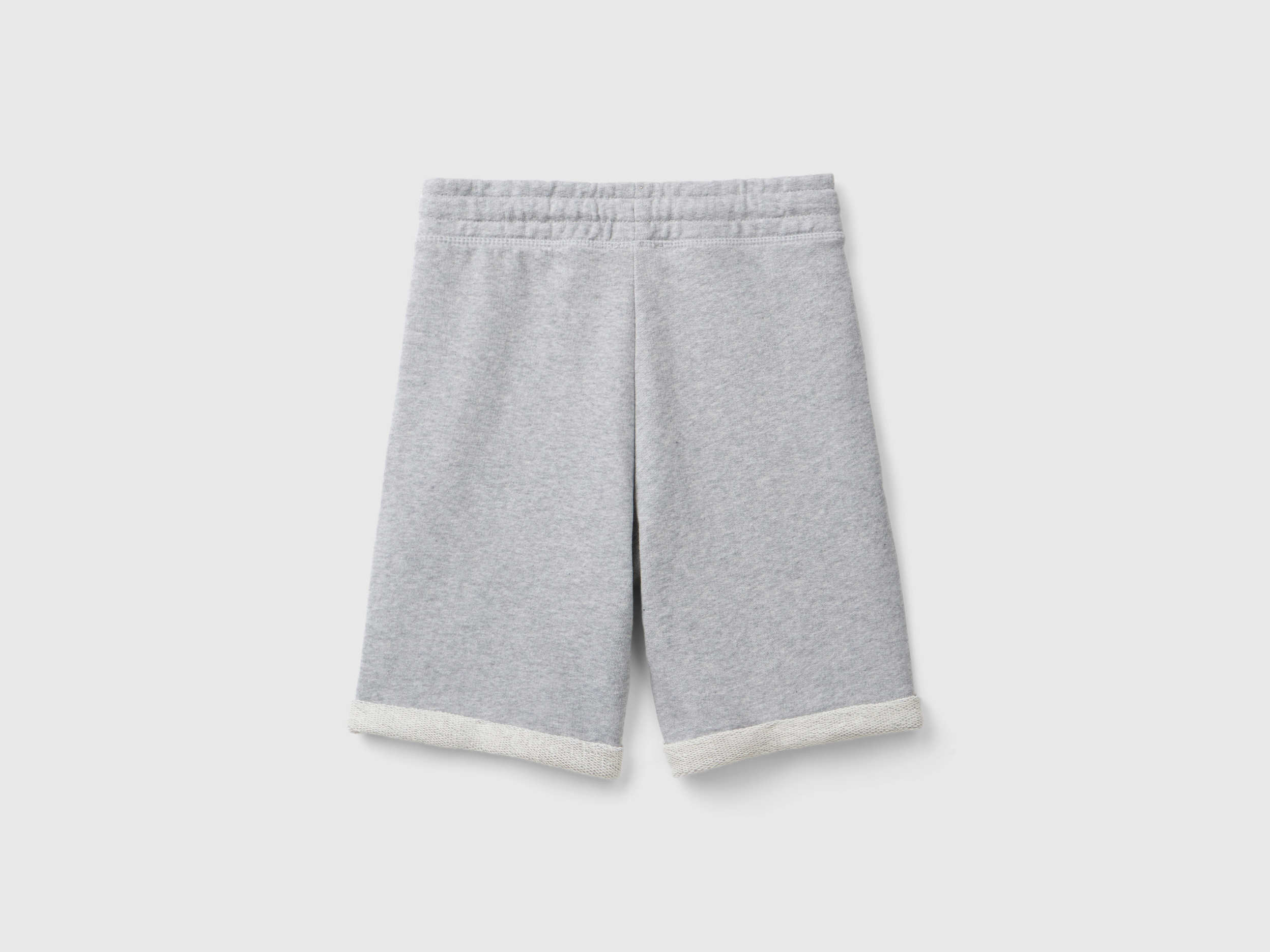 Benetton, Βερμούδα Φούτερ Από Αγνό Βαμβακερό, size 2XL, Ανοιχτο Γκρι, Παιδικά φωτογραφία