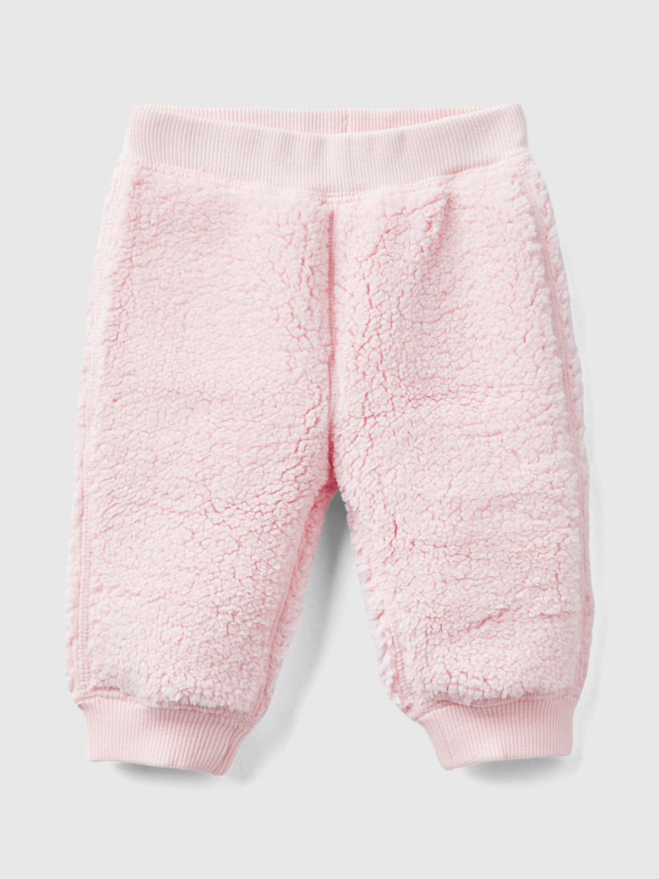 Benetton, Reversible Trousers With Bunnies, Soft Pink, Kids