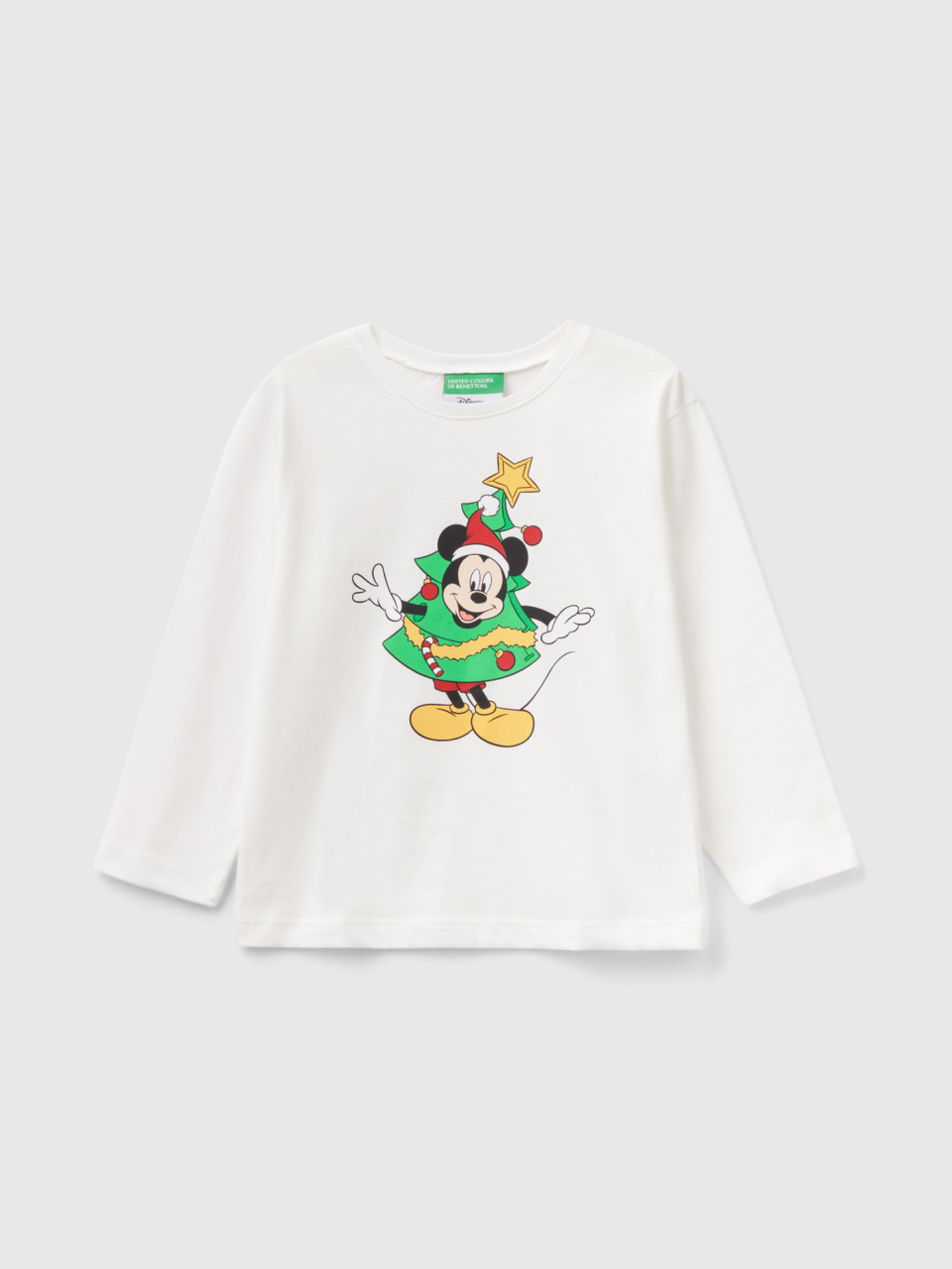 Benetton, T-shirt De Noël ©disney, Blanc, Enfants