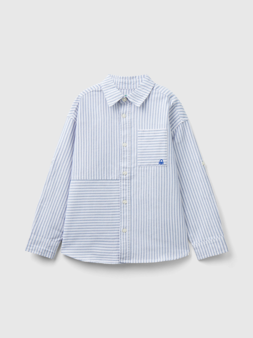 Benetton, Striped Long Sleeve Shirt, Multi-color, Kids