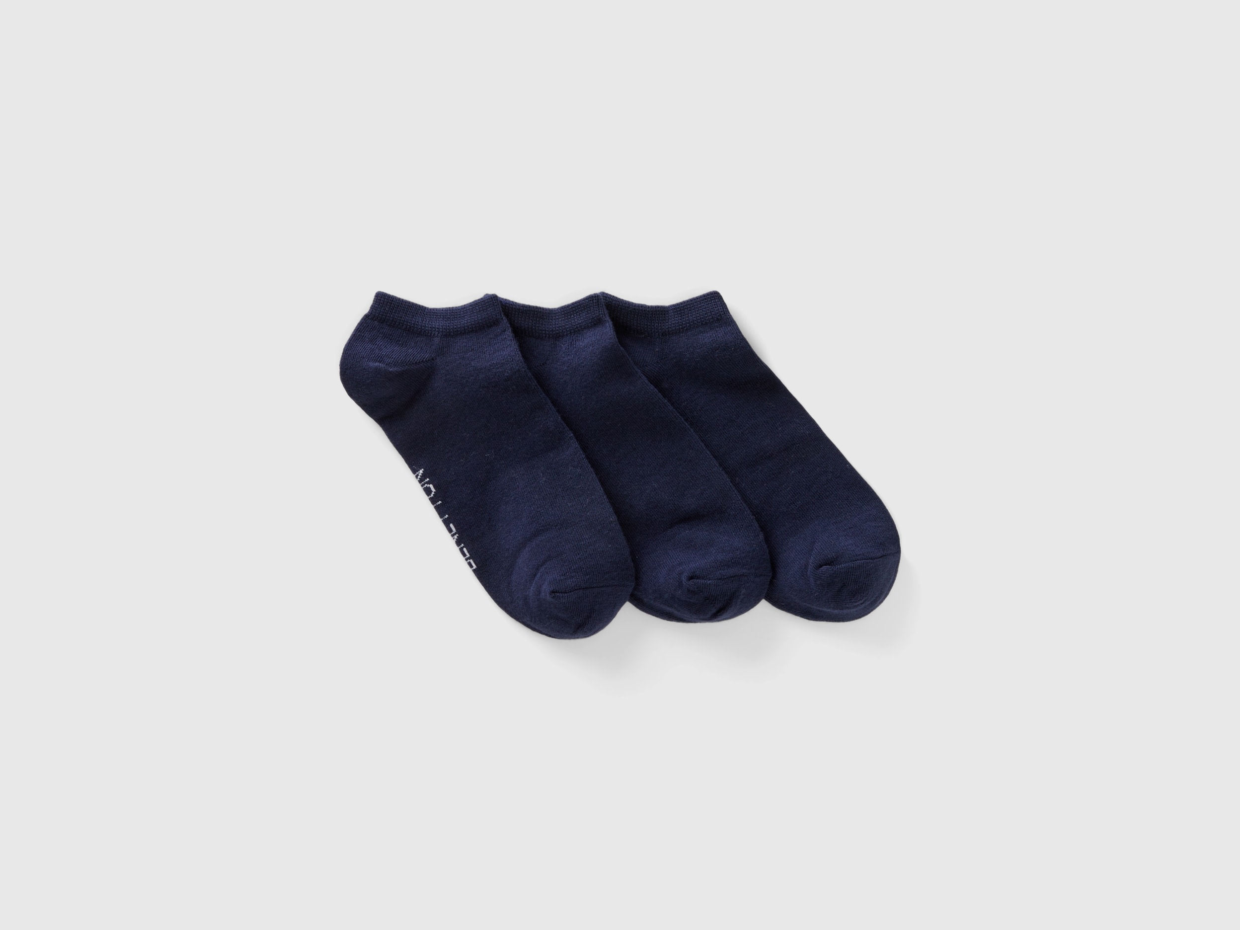 Image of Benetton, Set Of Very Short Socks, size 36-38, Dark Blue, Men