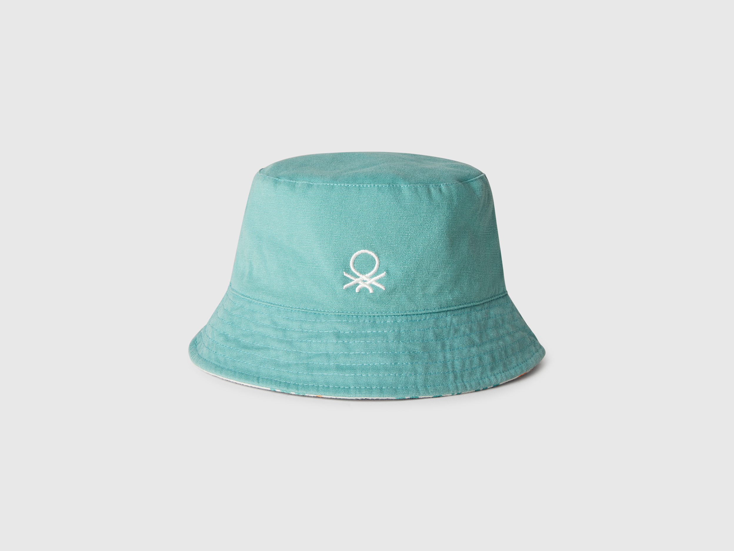 Benetton, Reversible Bucket Style Hat, size XL-3XL, Aqua, Kids
