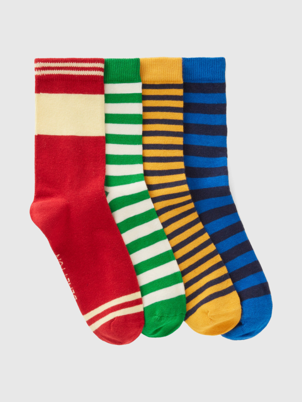 Benetton, Vier Paar Socken Mit Streifen, Bunt, male