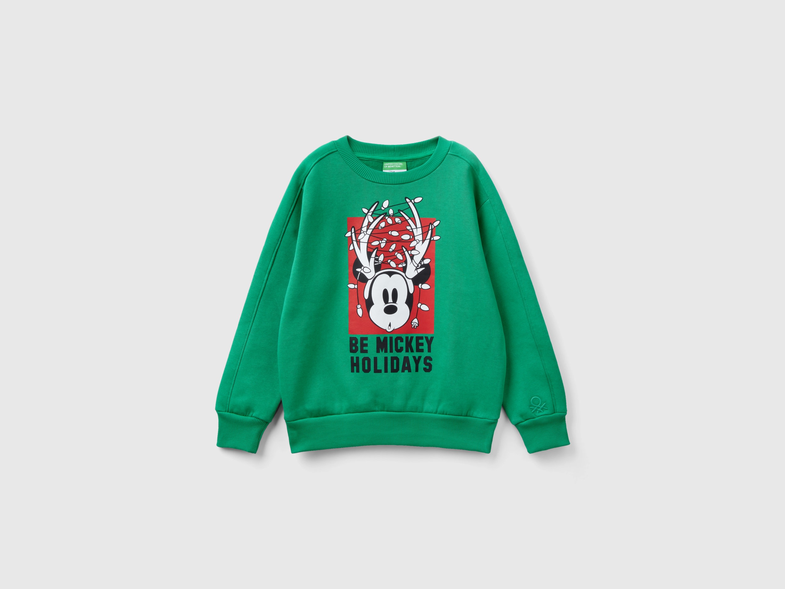 Benetton, (c)disney Christmas Sweatshirt, size L, Green, Kids