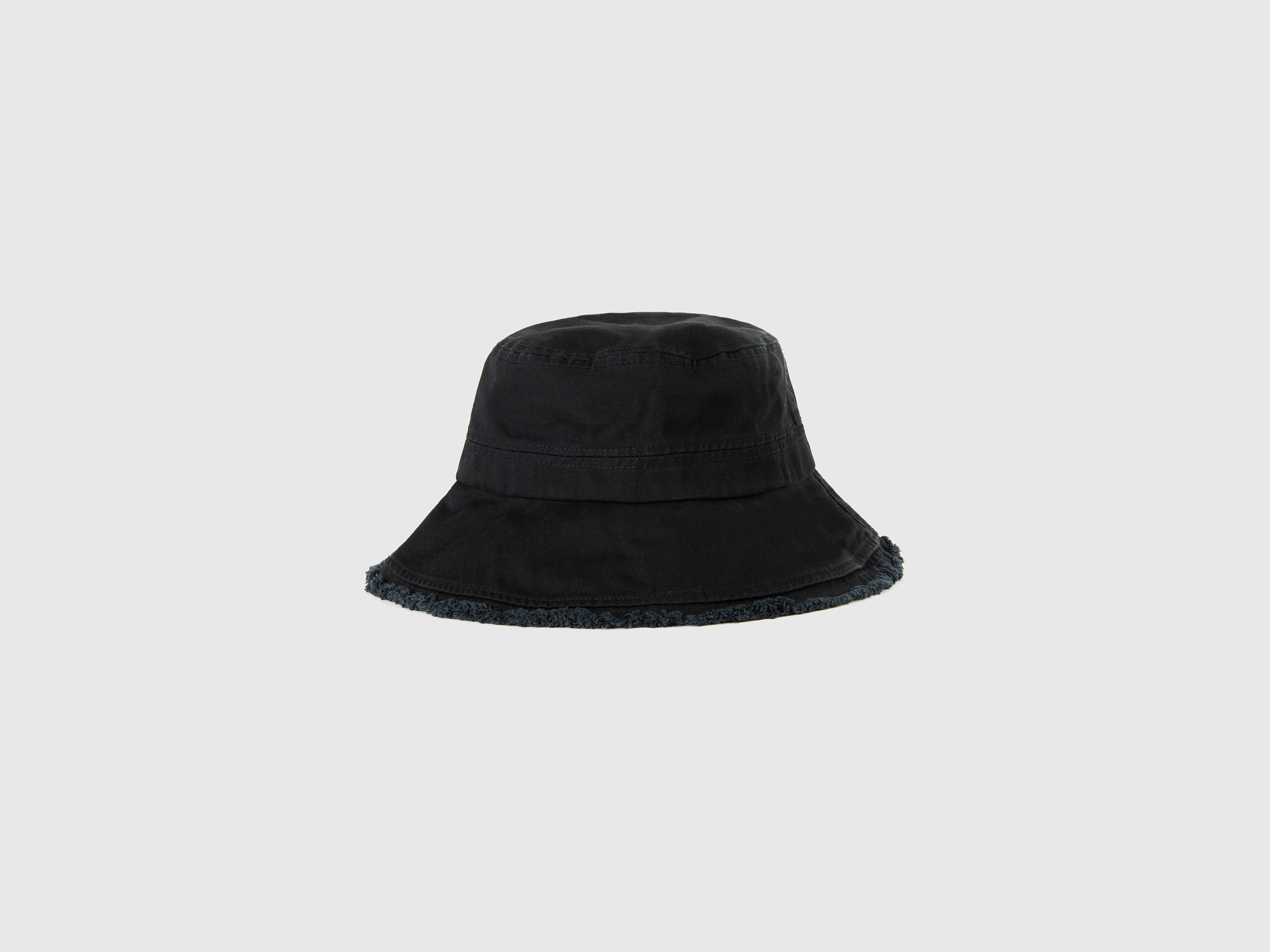 Benetton, Black Bucket-style Hat, size M, Black, Women