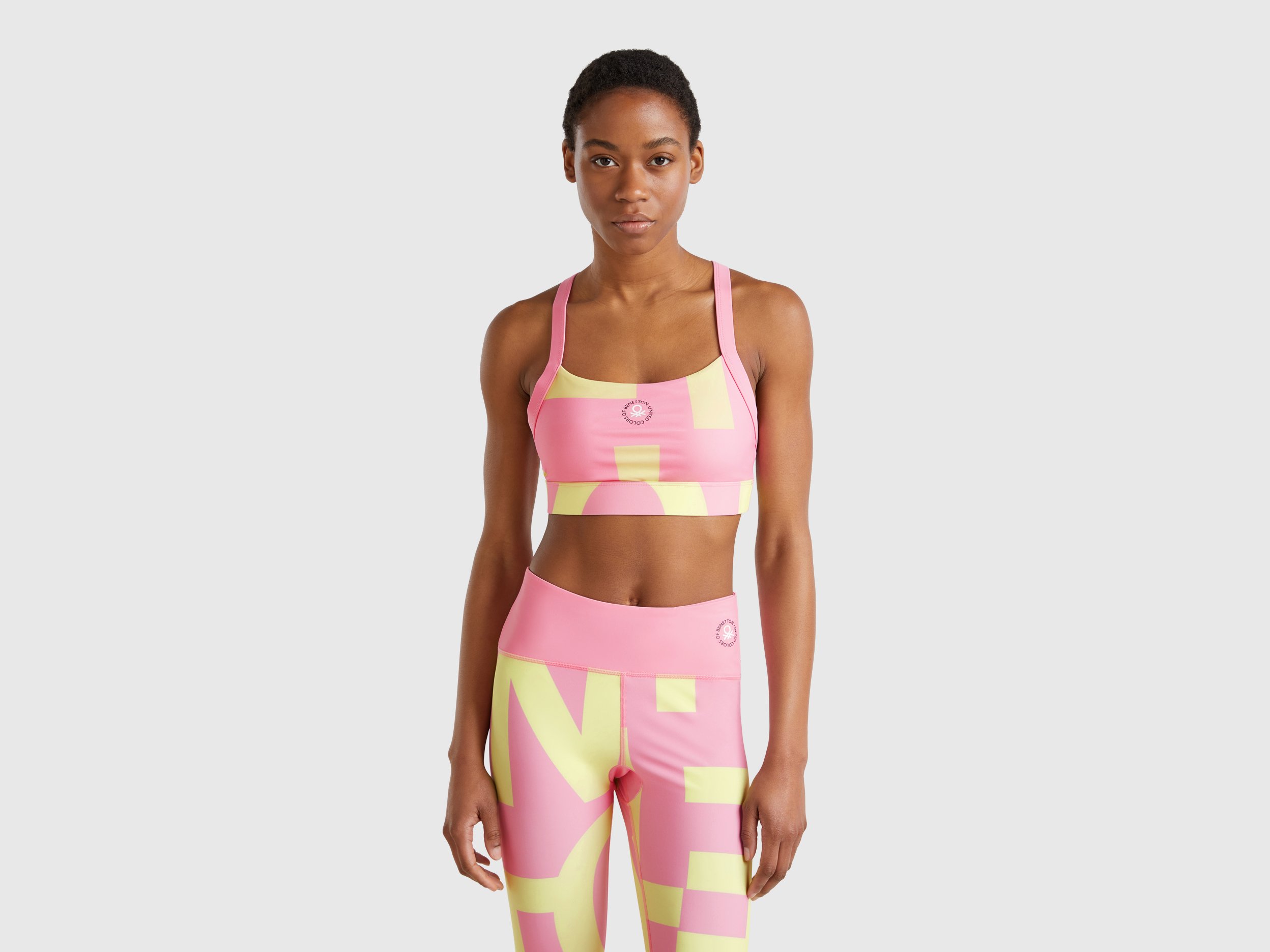 United Colors of Benetton Benetton, Τοπ Bra Αθλητικό Με Επένδυση, size S, Πολύχρωμο, Γυναικεία